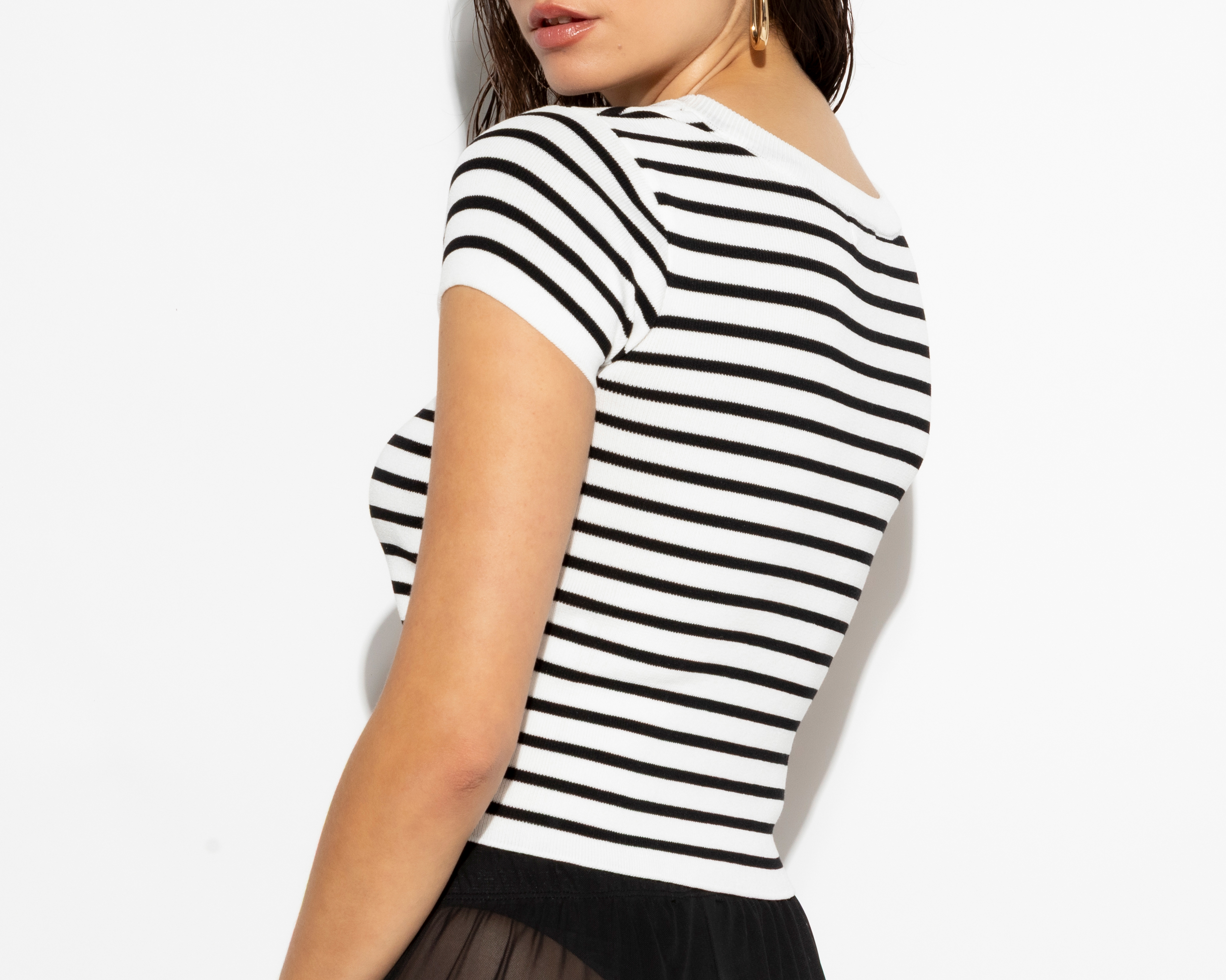 Foto 6 pulgar | Foto 5 | Crop Top a Rayas Strona para Mujer