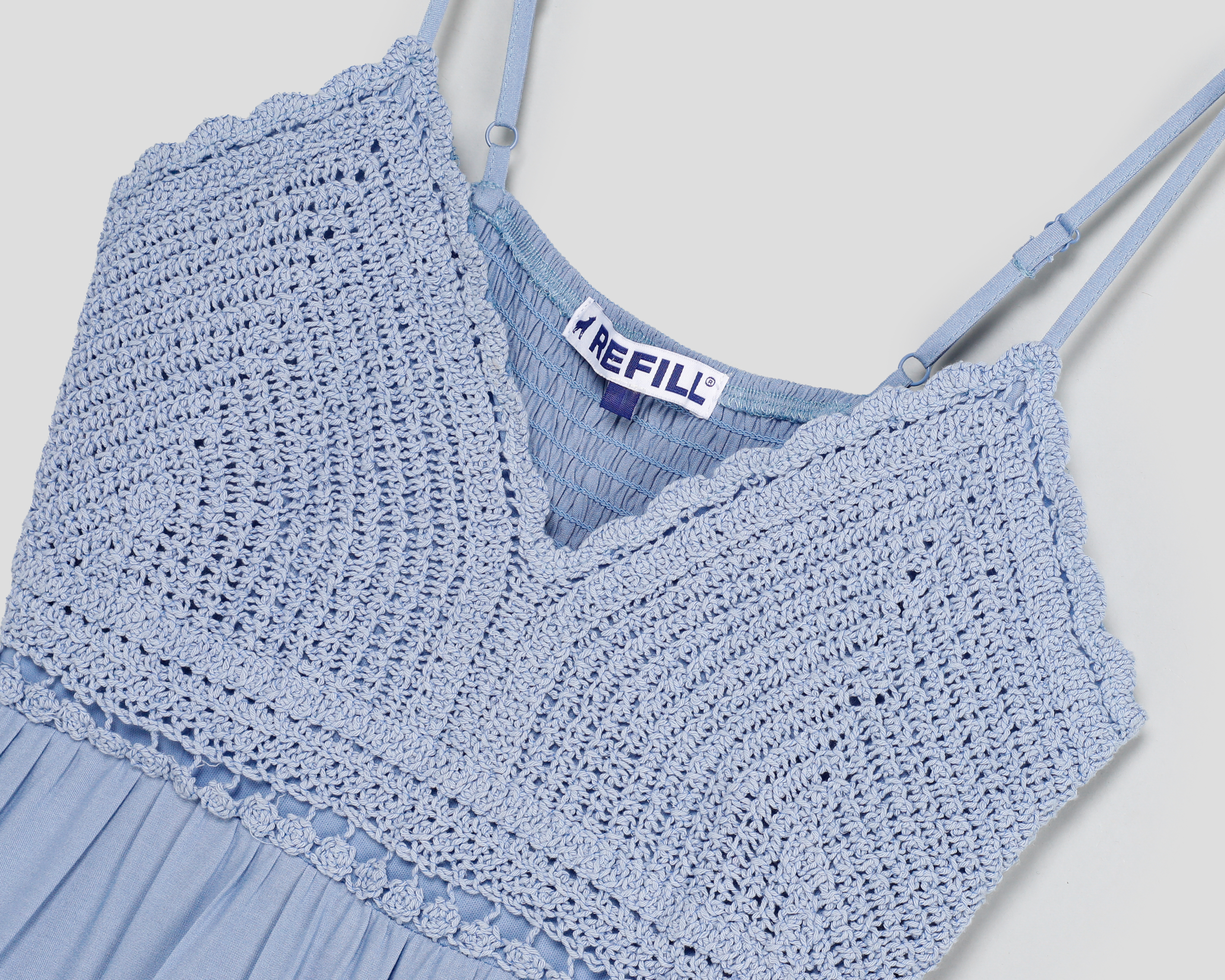 Foto 3 | Foto 3 | Vestido Casual Refill Azul sin Manga para Mujer