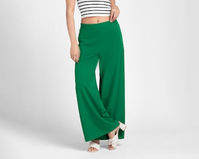 Foto 1 | Foto 1 | Pantalón Ancho Sahara Verde para Mujer