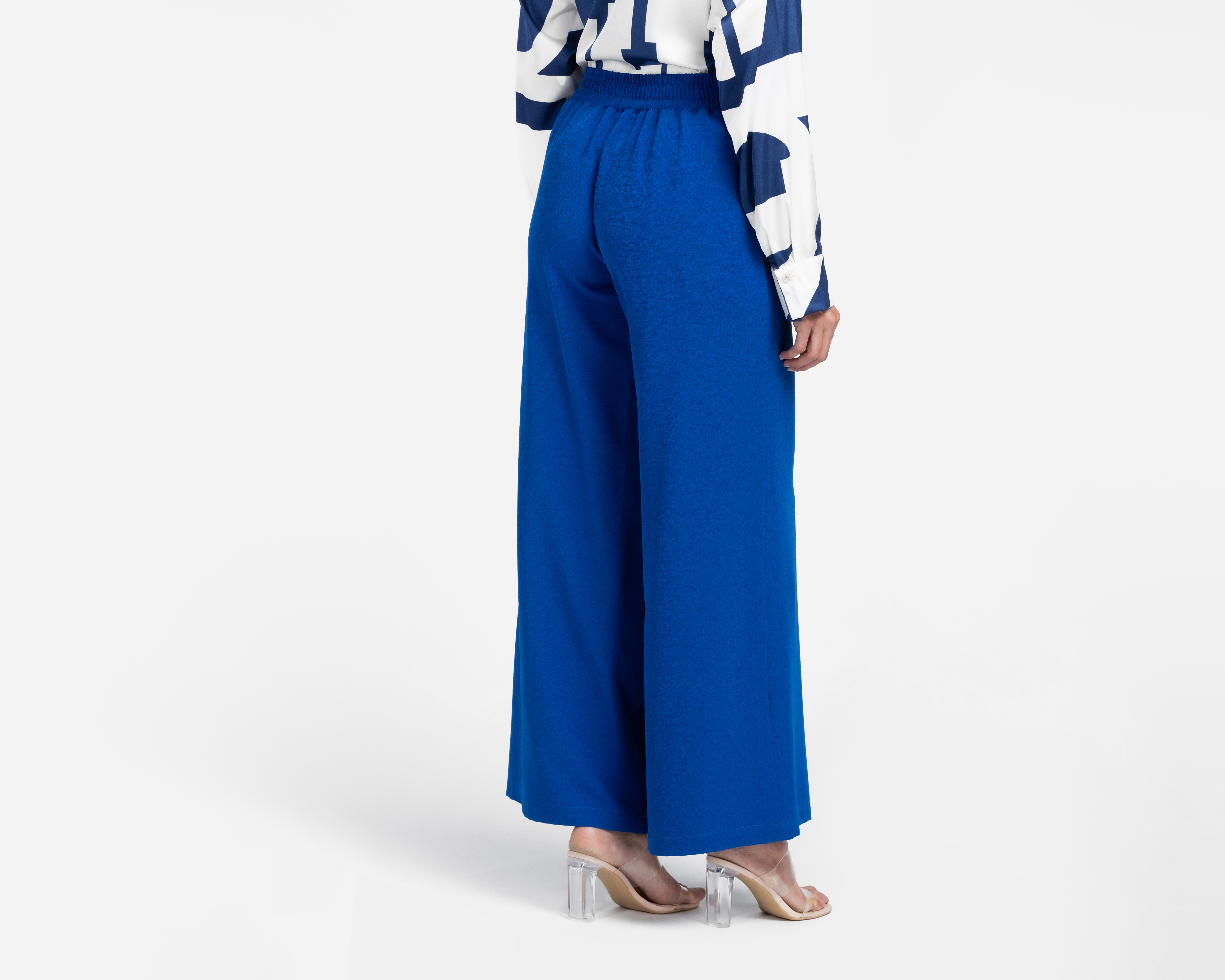 Foto 4 pulgar | Foto 3 | Pantalón Ancho Sahara Azul para Mujer