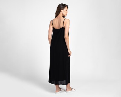 Foto 3 | Foto 3 | Vestido Casual Sahara Negro de Tirantes Largo para Mujer