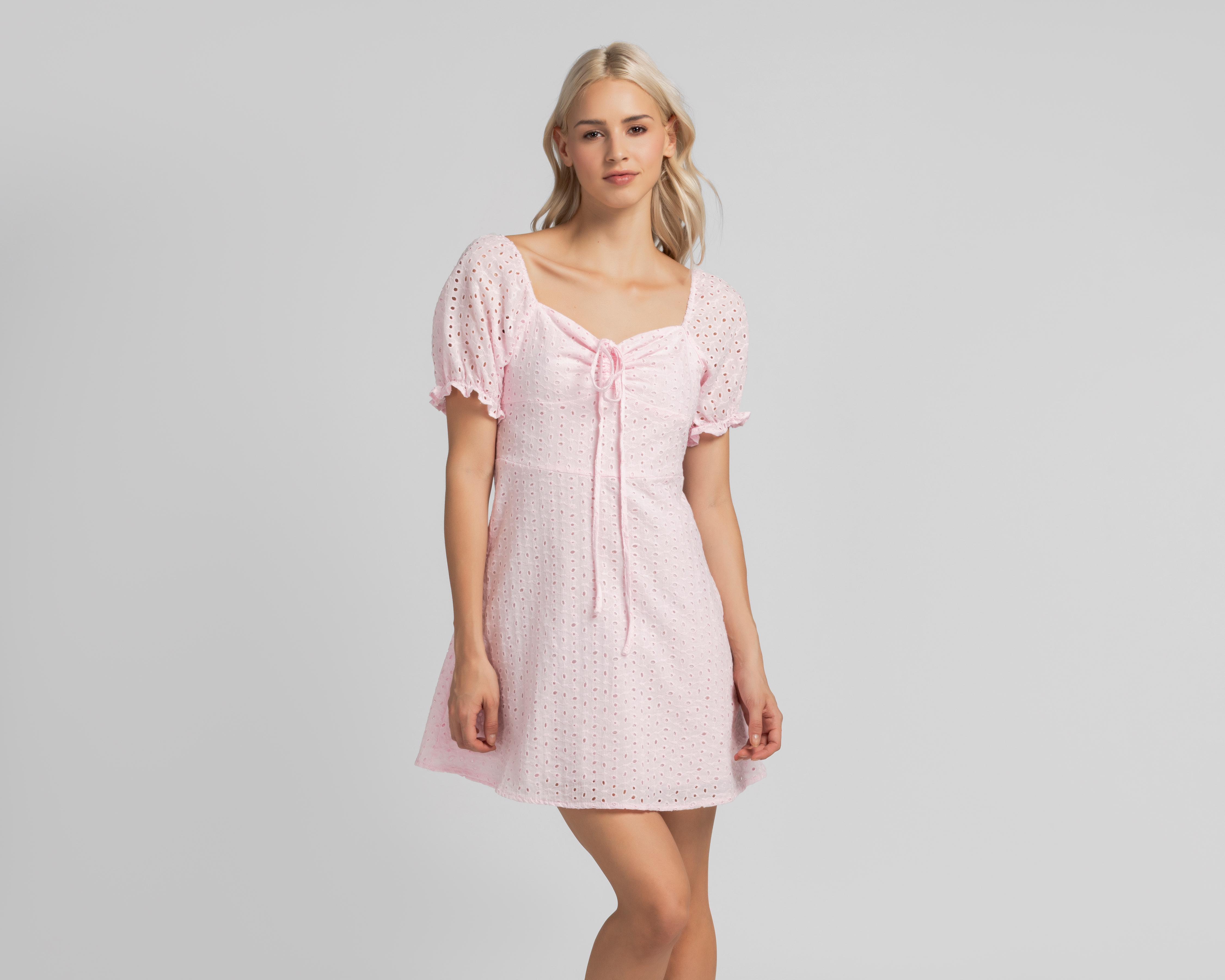 Foto 1 | Foto 1 | Vestido Casual 18 Forever Rosa Manga Corta para Mujer