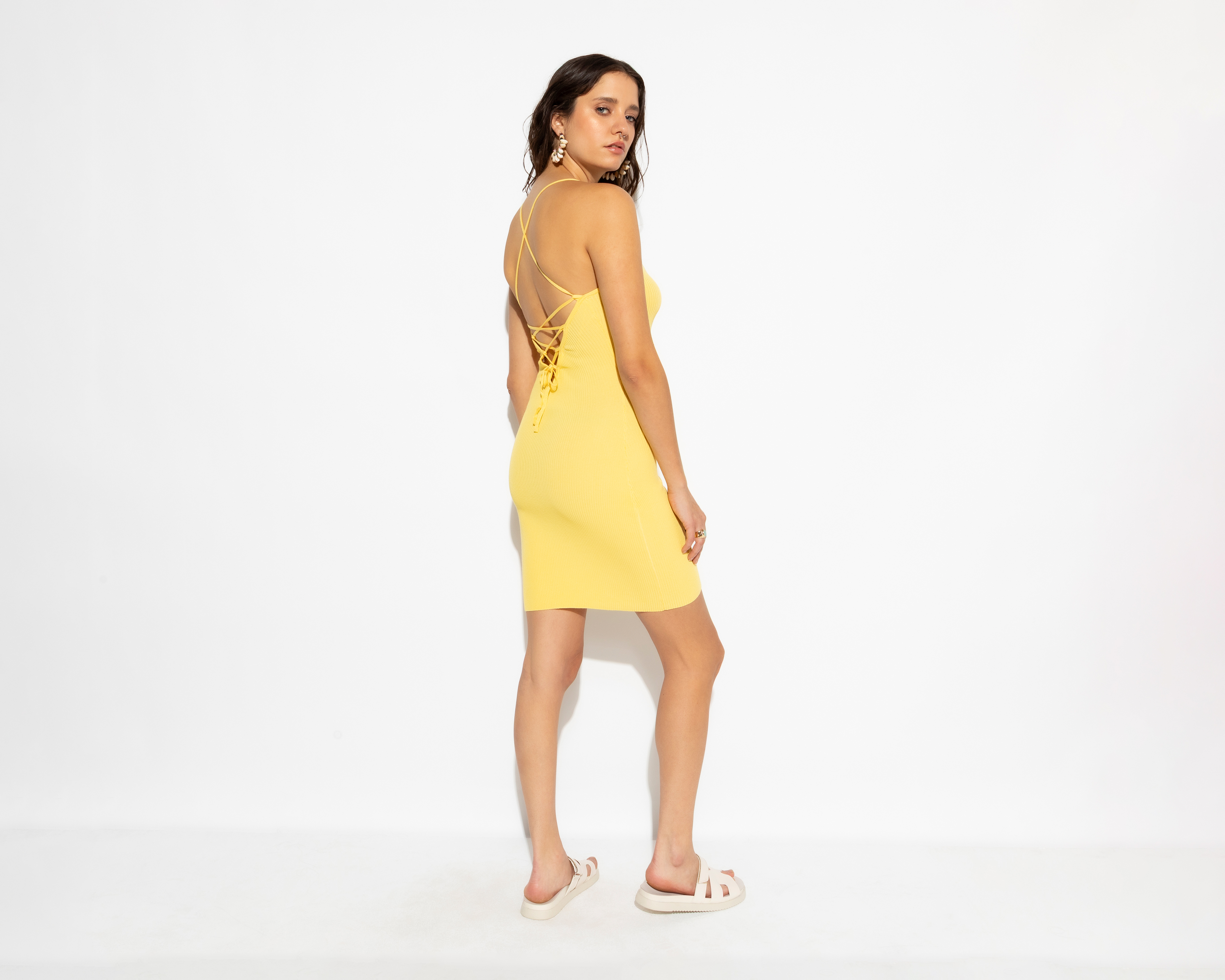 Foto 3 | Foto 3 | Vestido Corto Halter Tejido Strona para Mujer