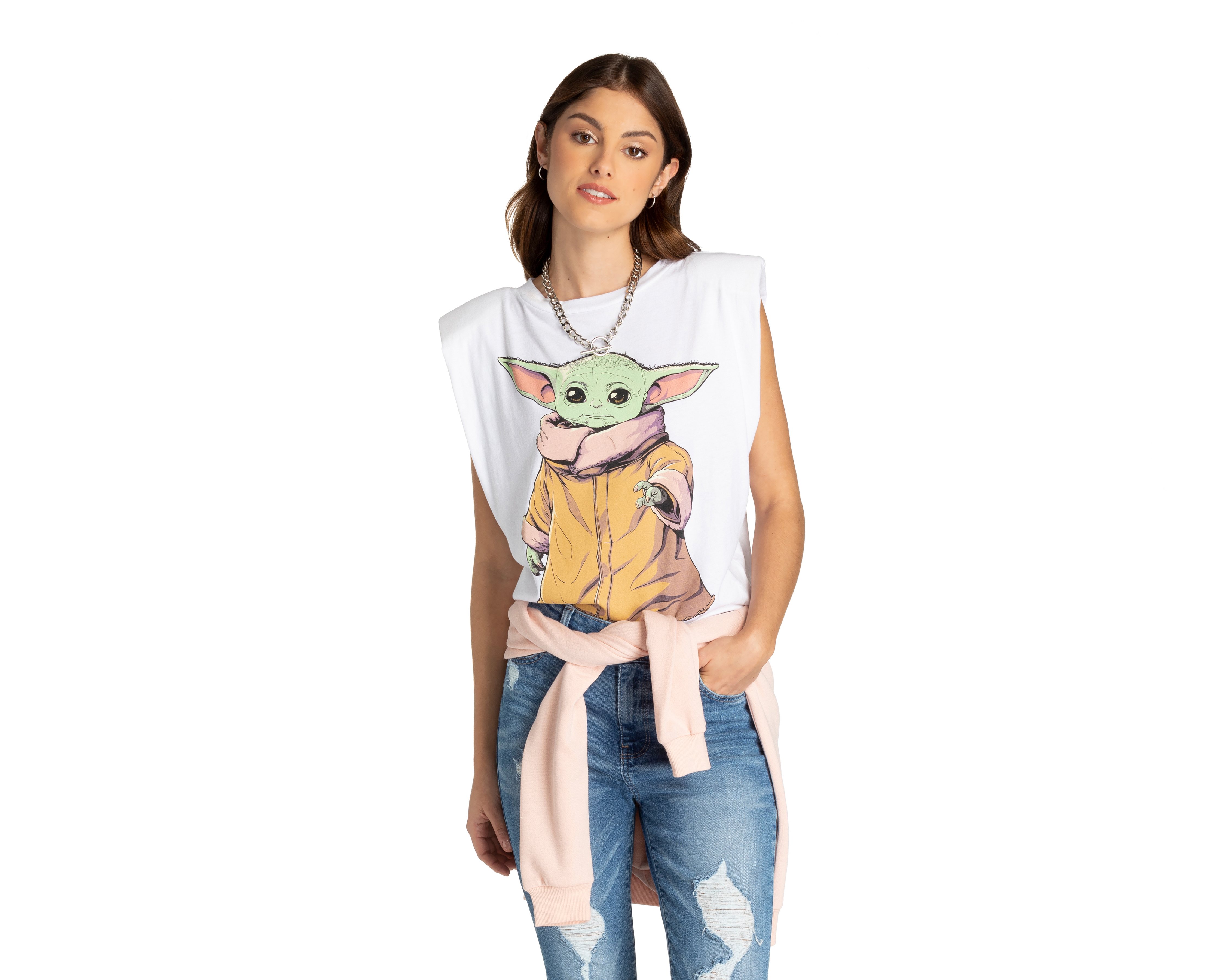 Playera Star Wars Grogu Manga Corta