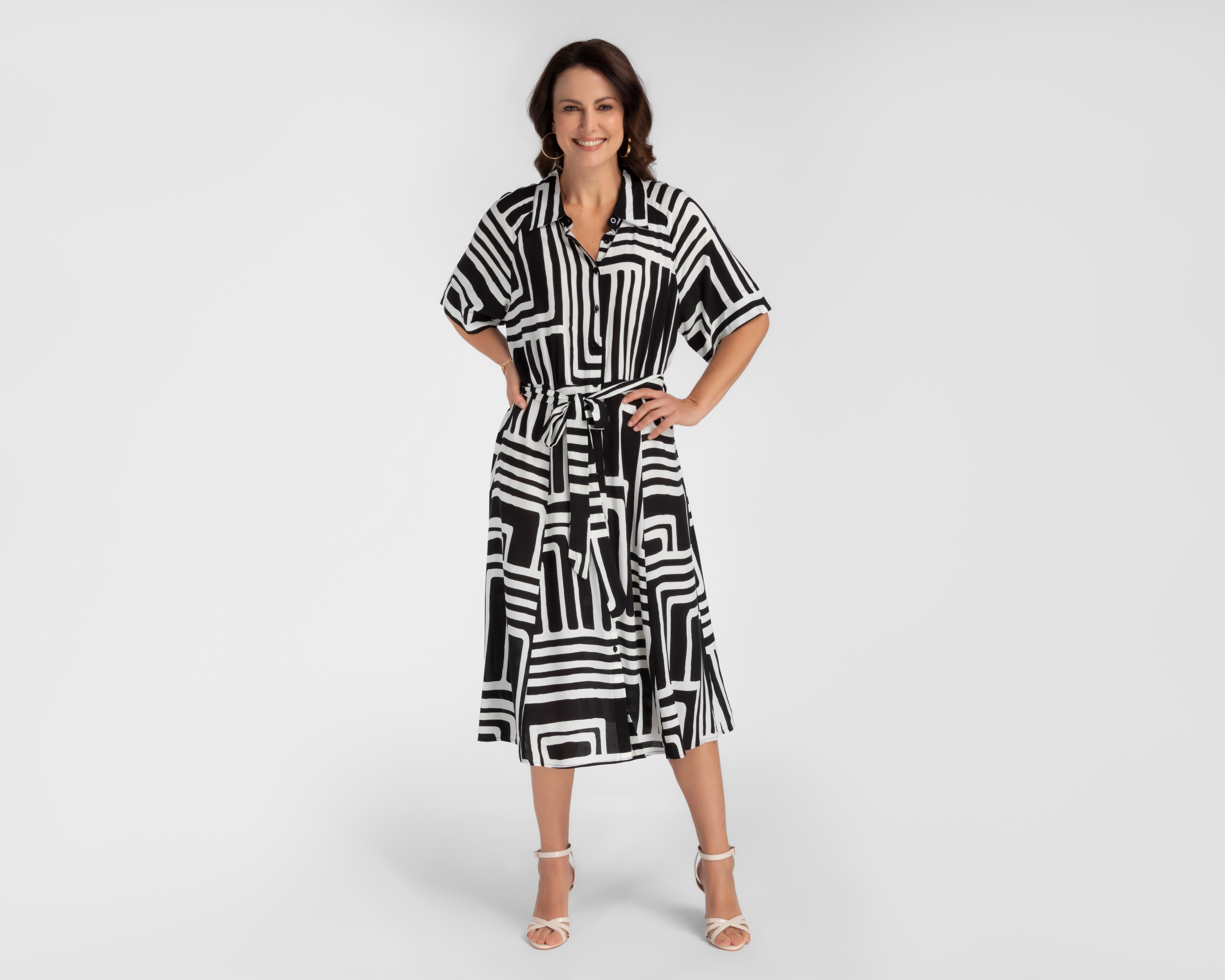 Foto 2 pulgar | Foto 1 | Vestido Formal Sahara Midi Estampado para Mujer