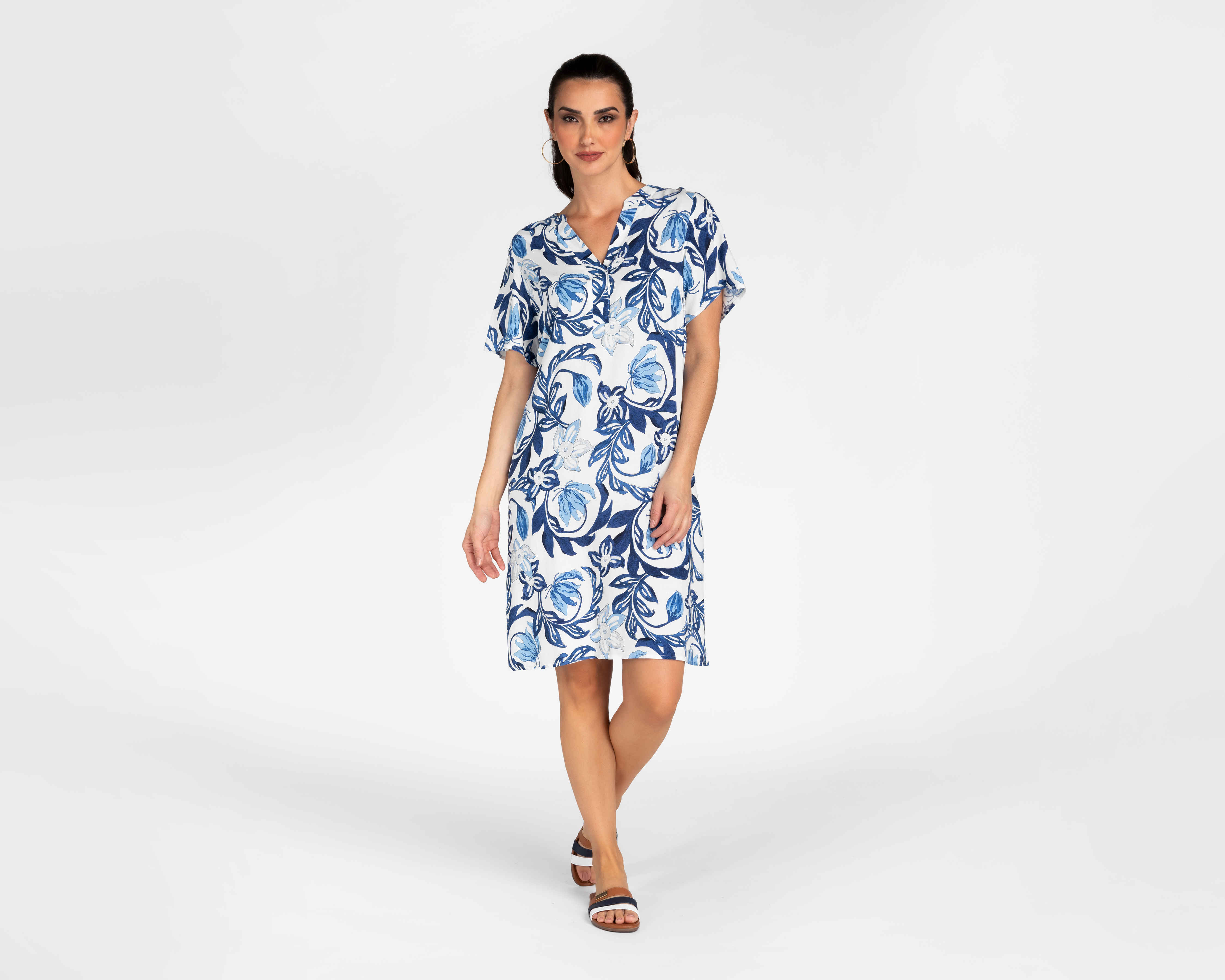 Foto 2 pulgar | Foto 1 | Vestido Casual Lady Sun Manga Corta