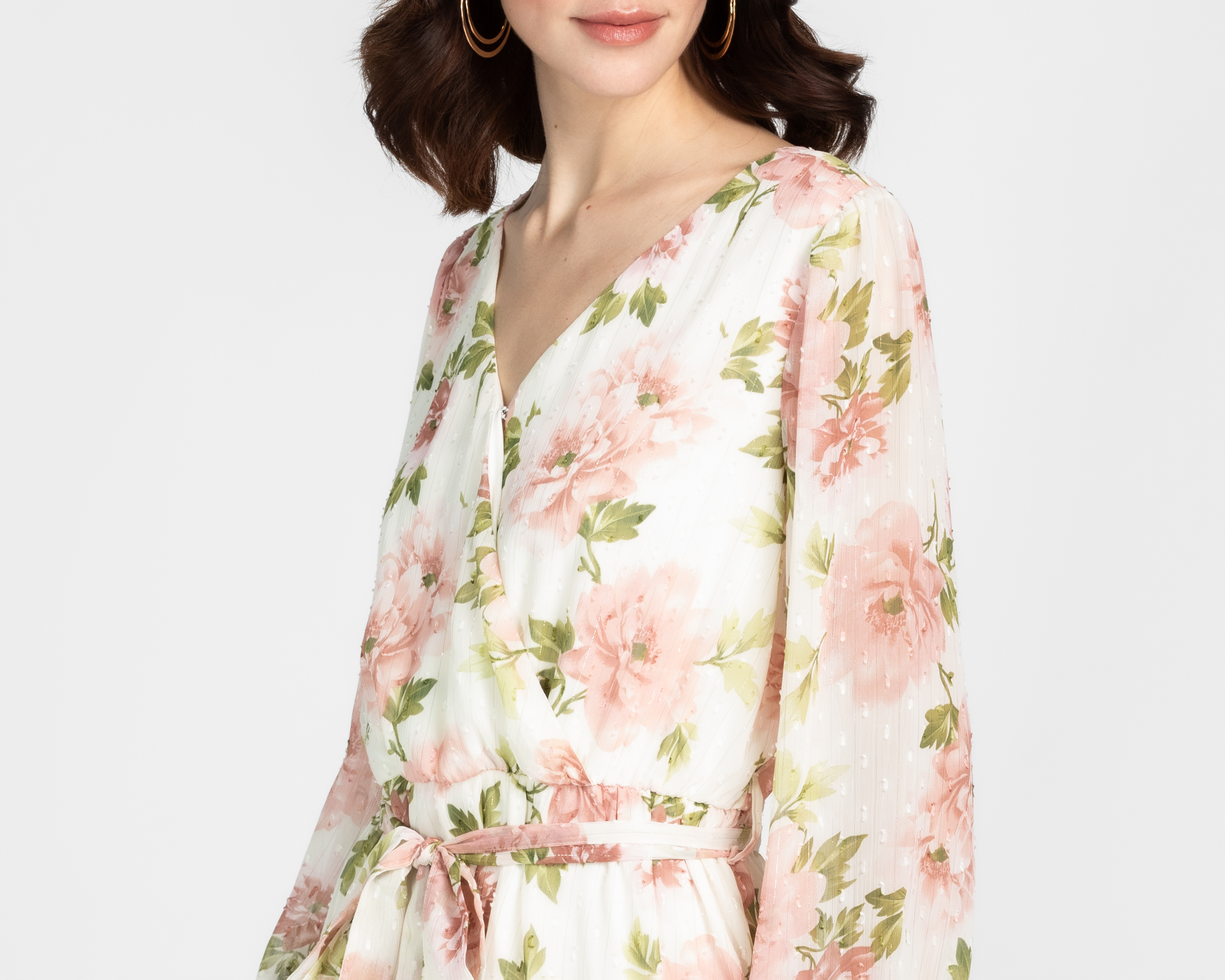 Foto 5 pulgar | Foto 4 | Vestido Casual Sahara Floral Cuello V Manga Larga para Mujer