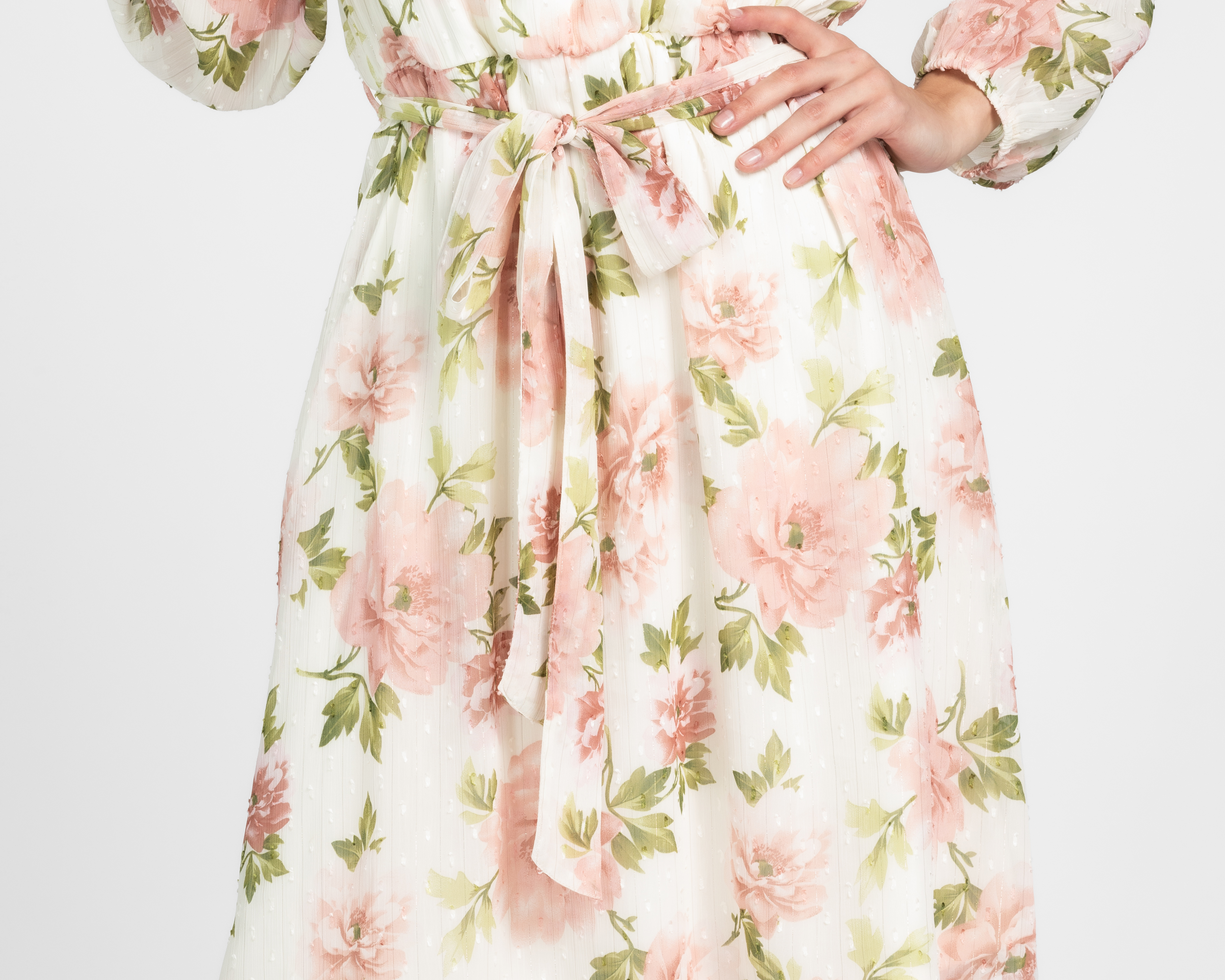 Foto 5 | Foto 5 | Vestido Casual Sahara Floral Cuello V Manga Larga para Mujer