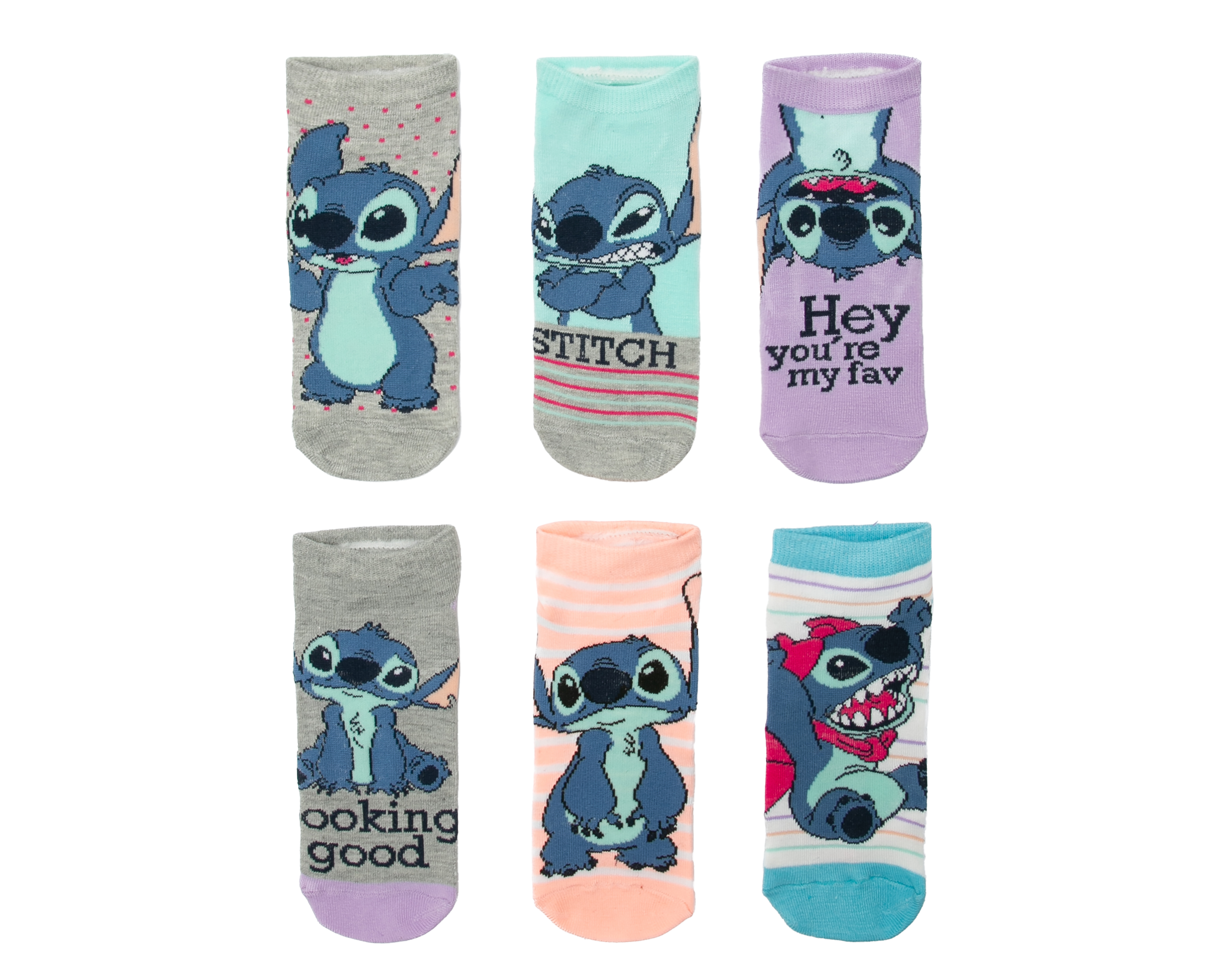 Foto 1 | Foto 1 | Calcetas Disney Lilo & Stitch para Mujer 6 Pares