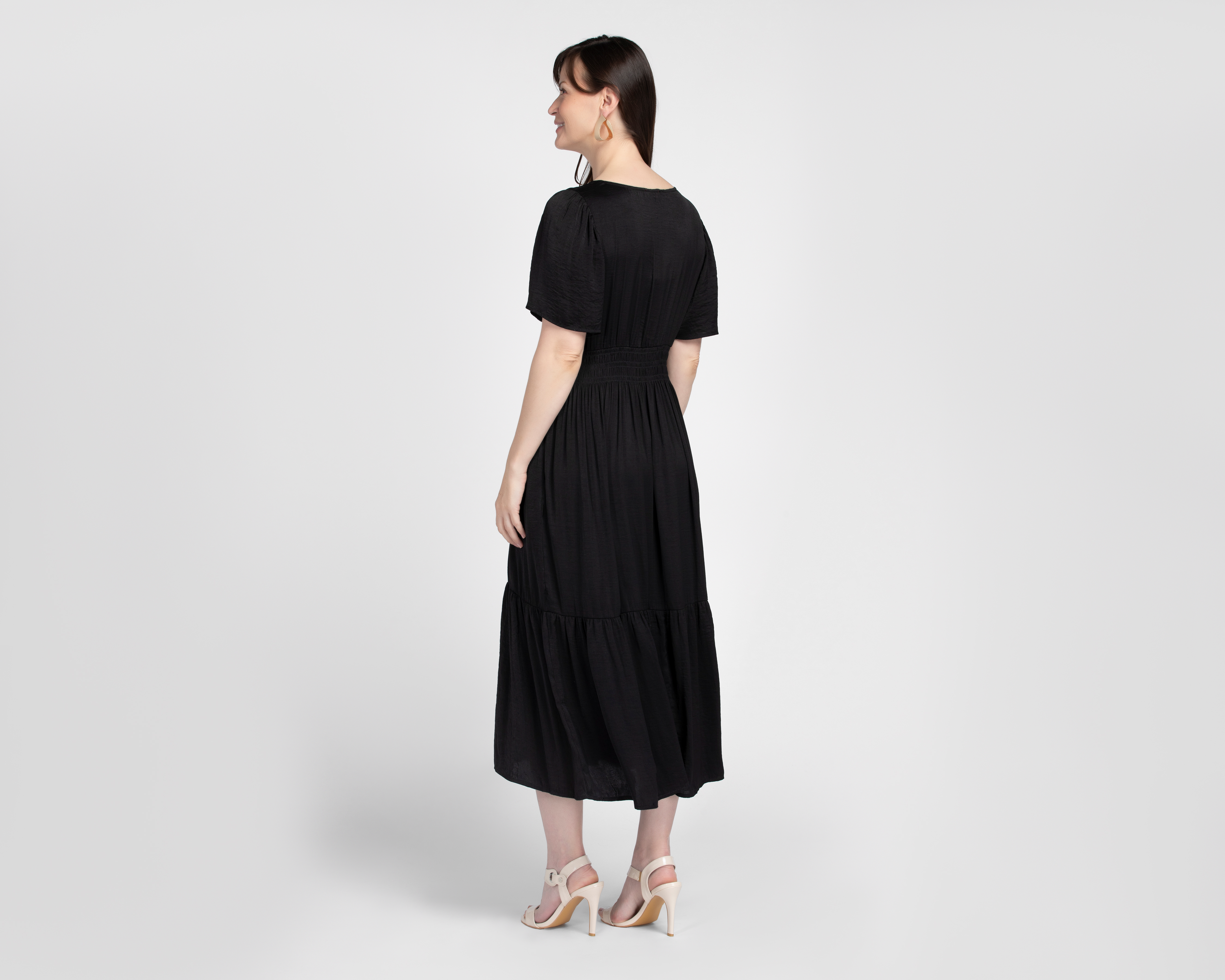 Foto 3 | Foto 3 | Vestido Casual Sahara Negro Midi para Mujer