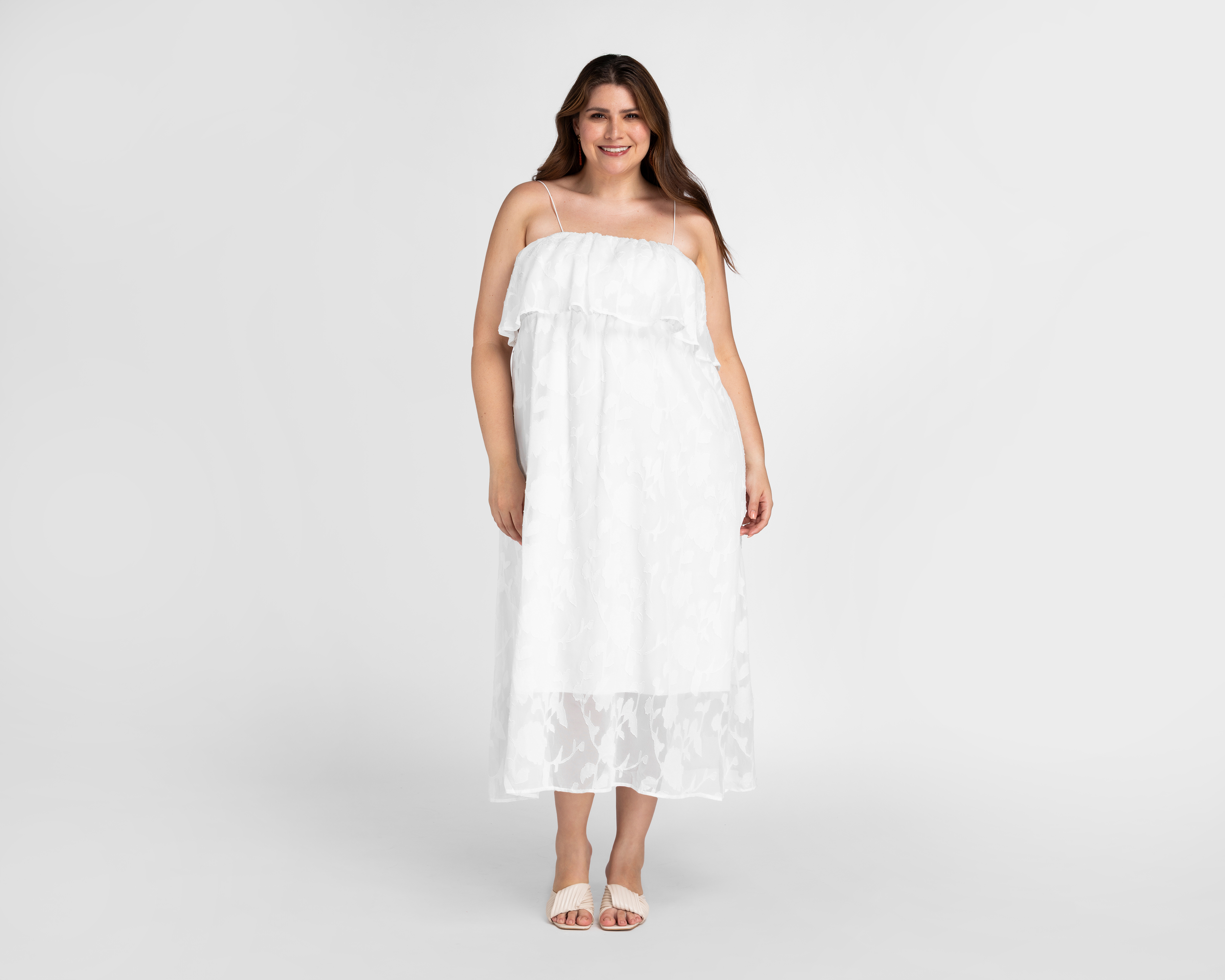 Foto 1 | Foto 1 | Vestido Casual Sahara Blanco de Tirantes para Mujer