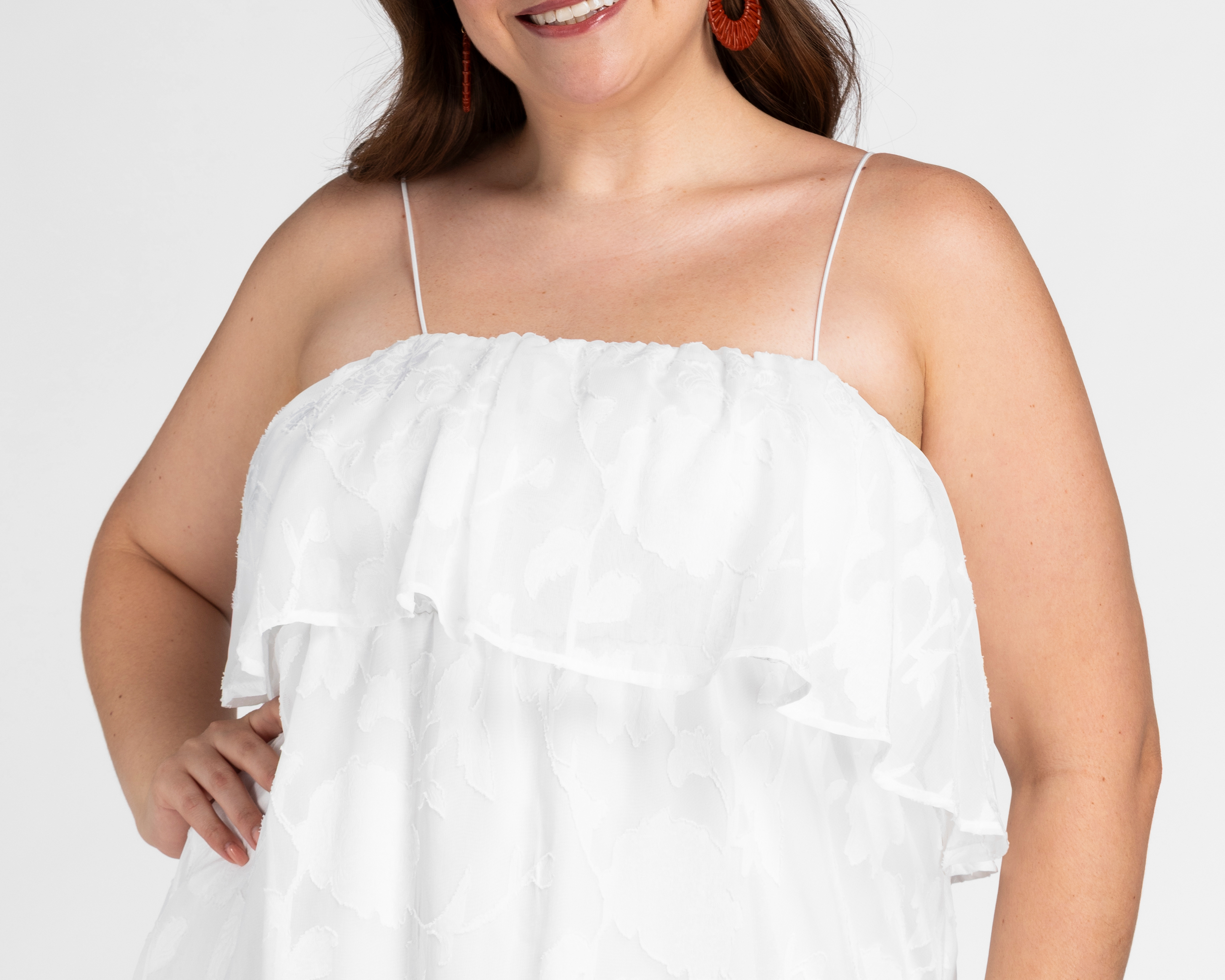 Foto 4 | Foto 4 | Vestido Casual Sahara Blanco de Tirantes para Mujer