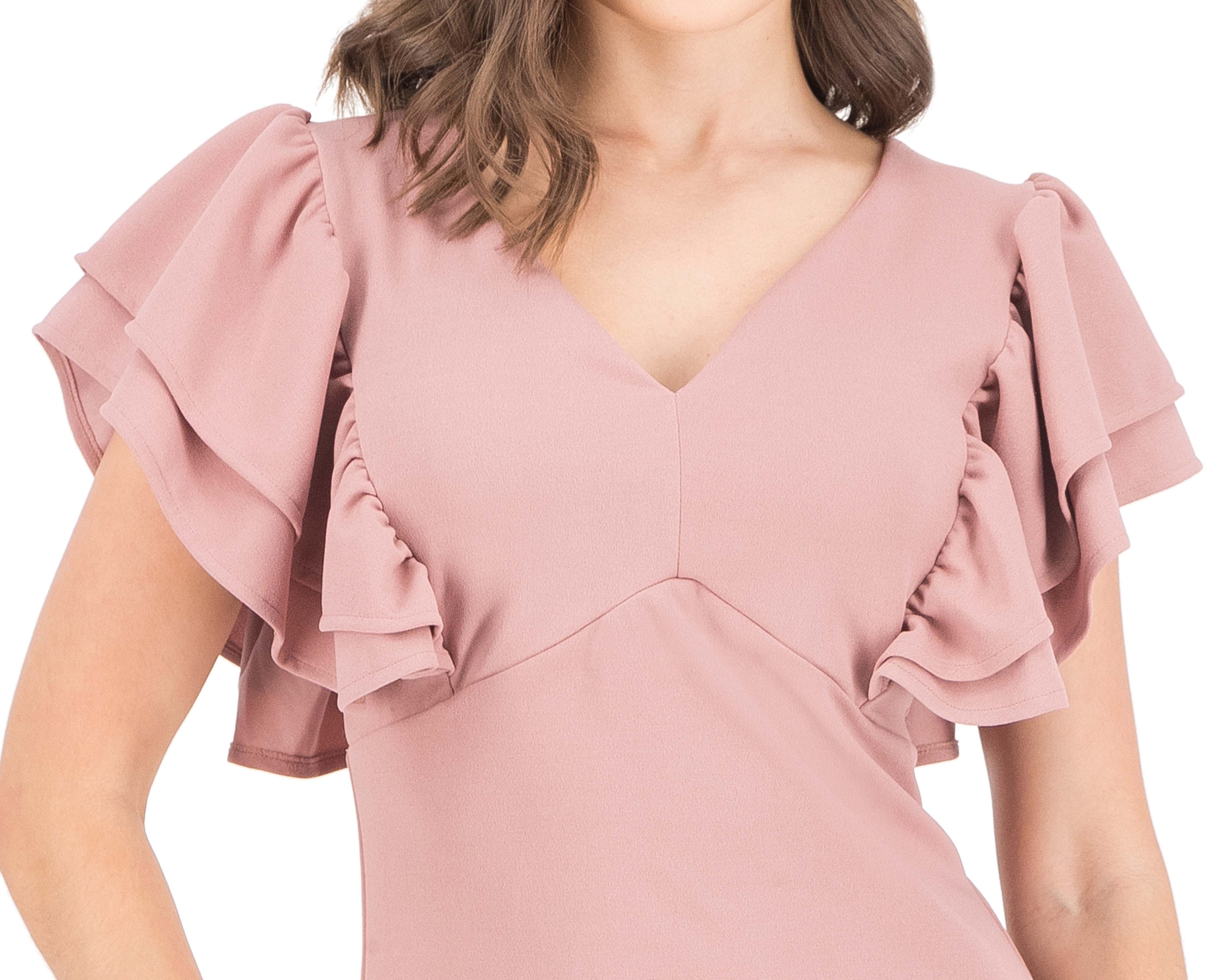 Foto 4 | Foto 4 | Vestido Sahara Formal Midi Rosa