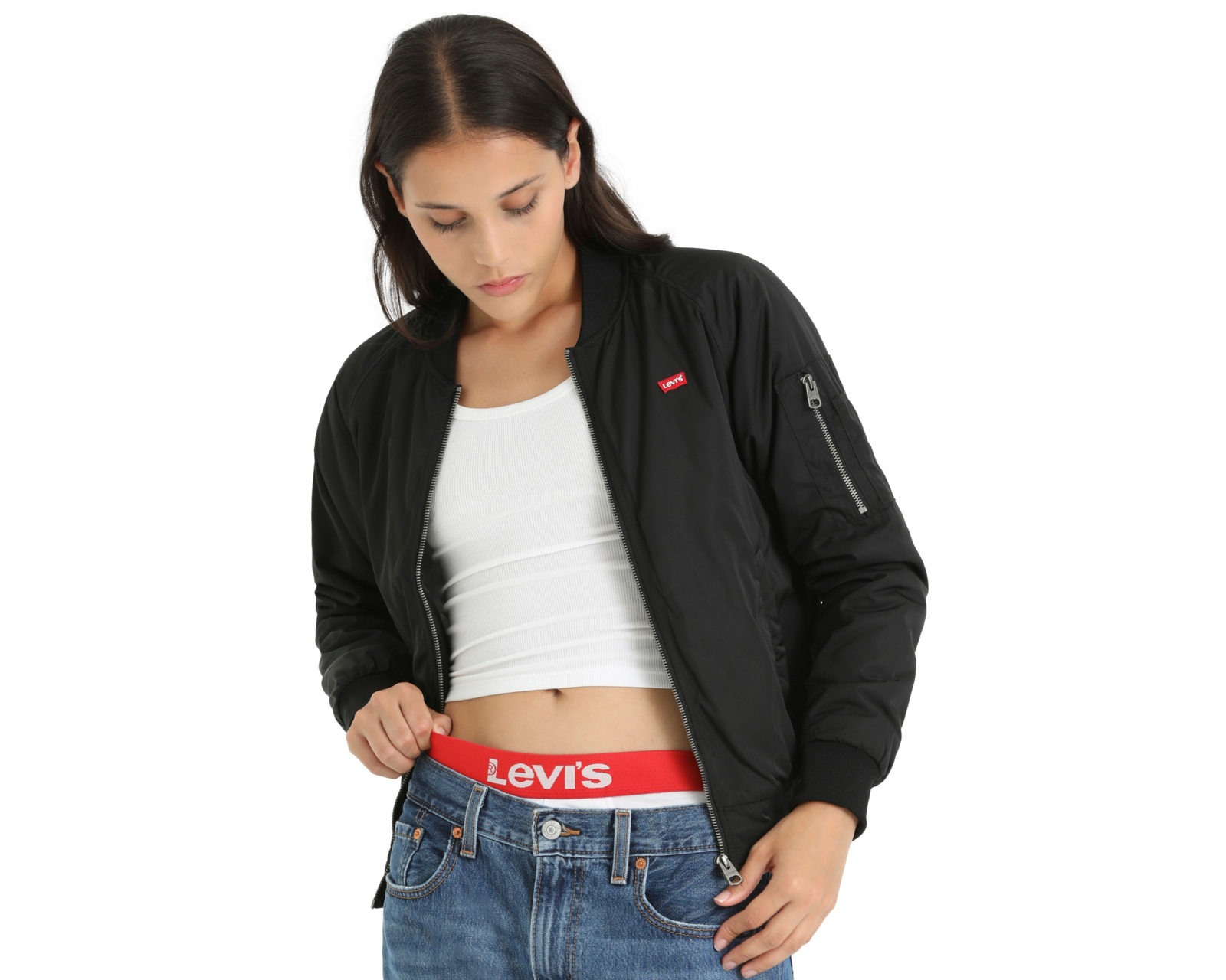 Foto 7 pulgar | Foto 6 | Chamarra Levi's Negra con Cierre