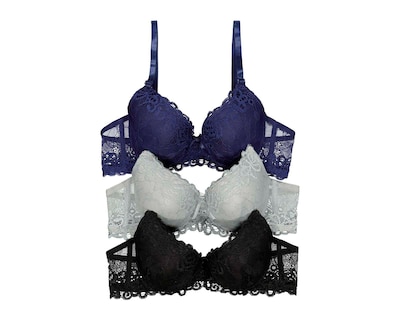 Foto 1 | Foto 1 | Brasier con Encaje Beauty Secret Copa Completa para Mujer 3 Pack