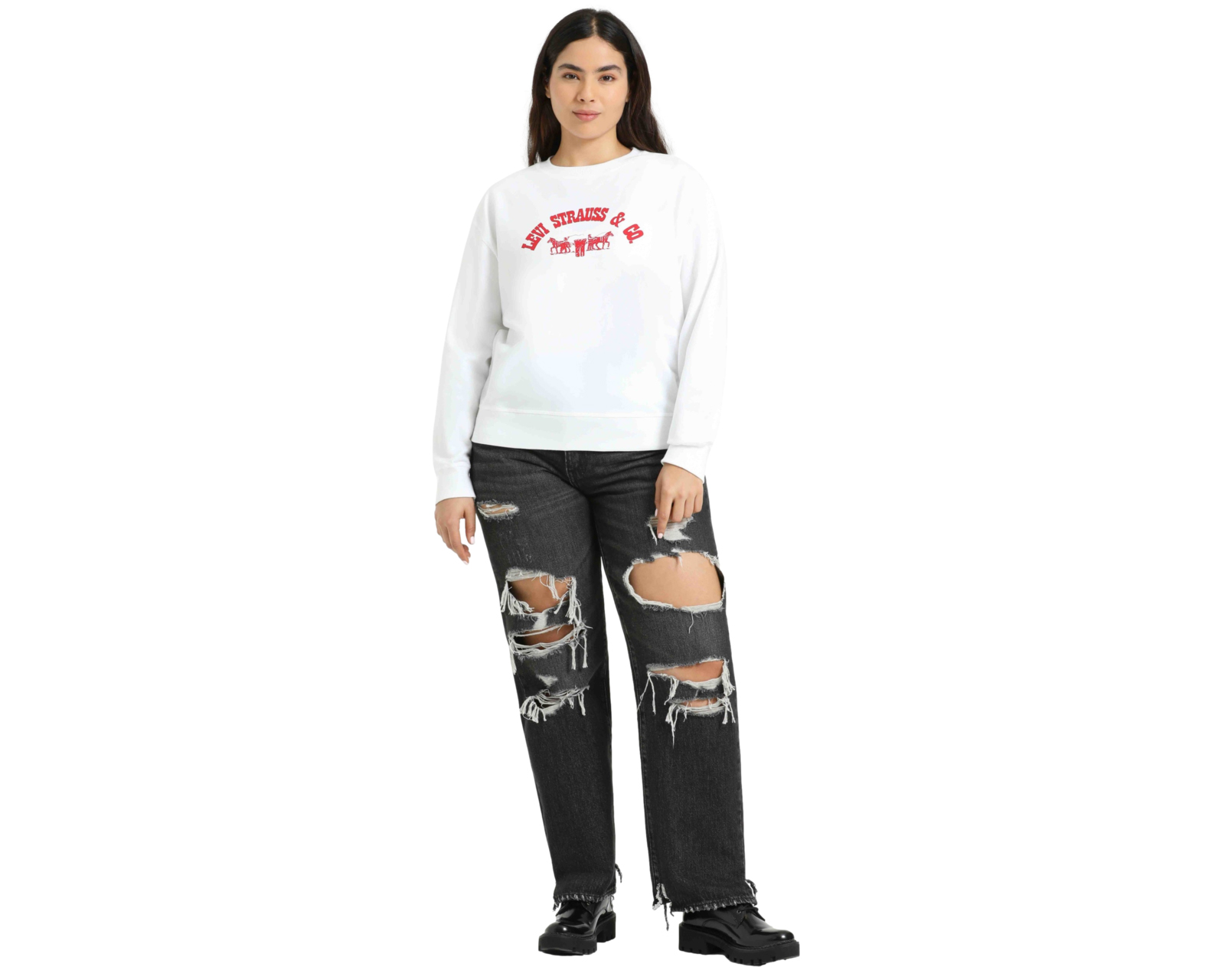 Foto 2 pulgar | Foto 1 | Sudadera Levi's Blanca de Algodón