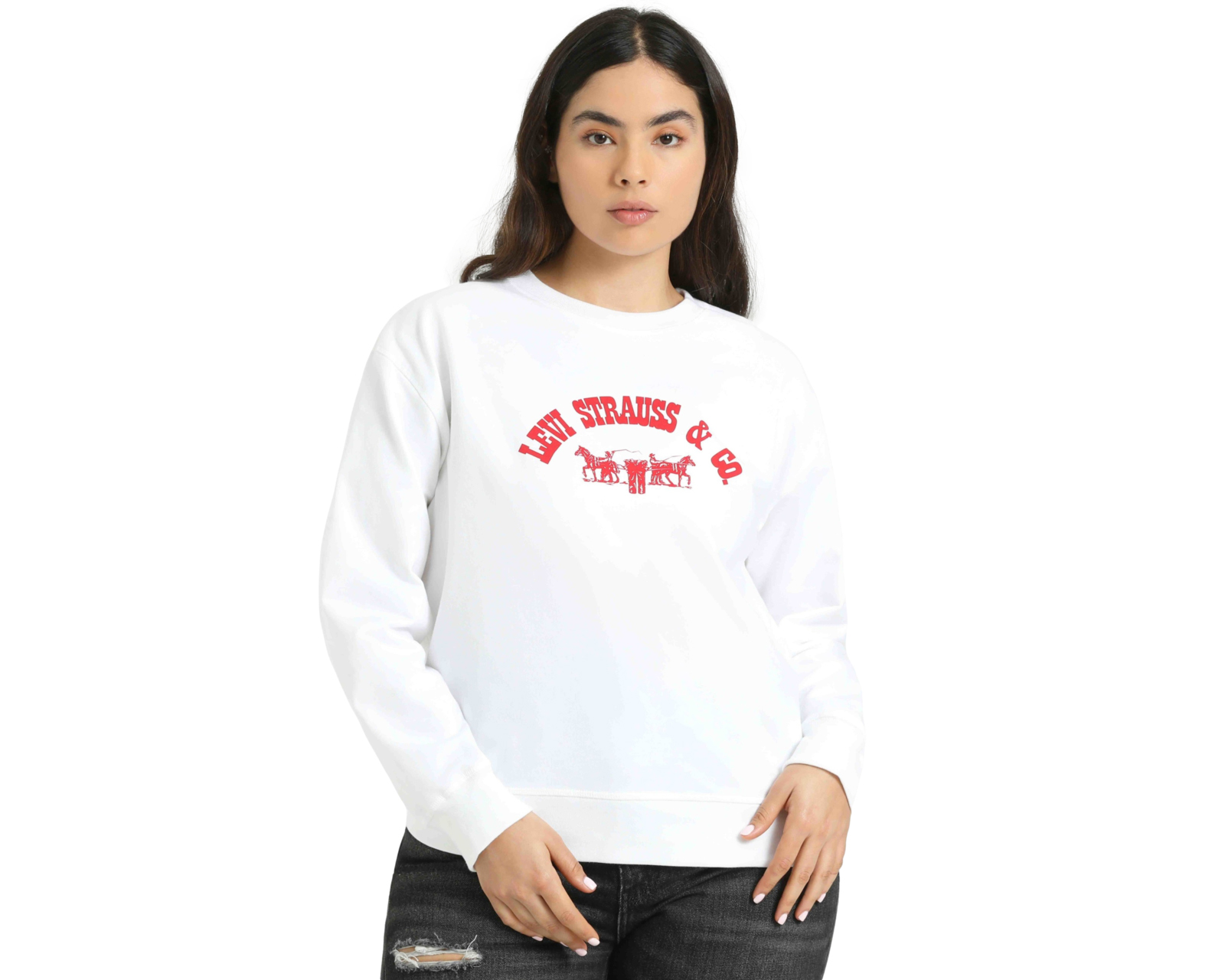 Foto 5 | Foto 5 | Sudadera Levi's Blanca de Algodón