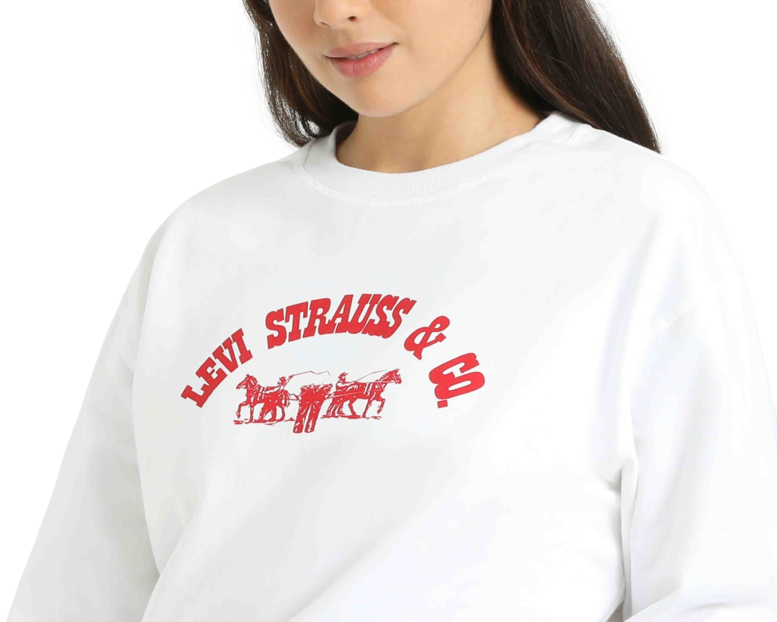 Foto 7 pulgar | Foto 6 | Sudadera Levi's Blanca de Algodón