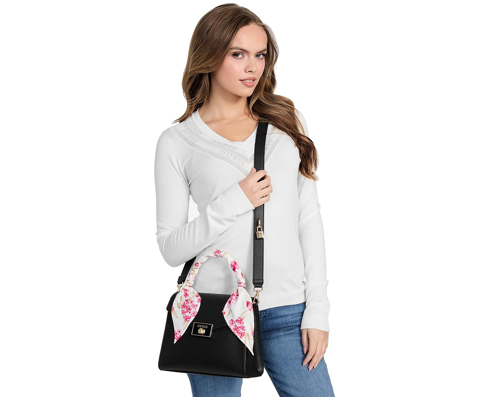 Foto 5 | Foto 5 | Bolsa Cruzada Guess Aine