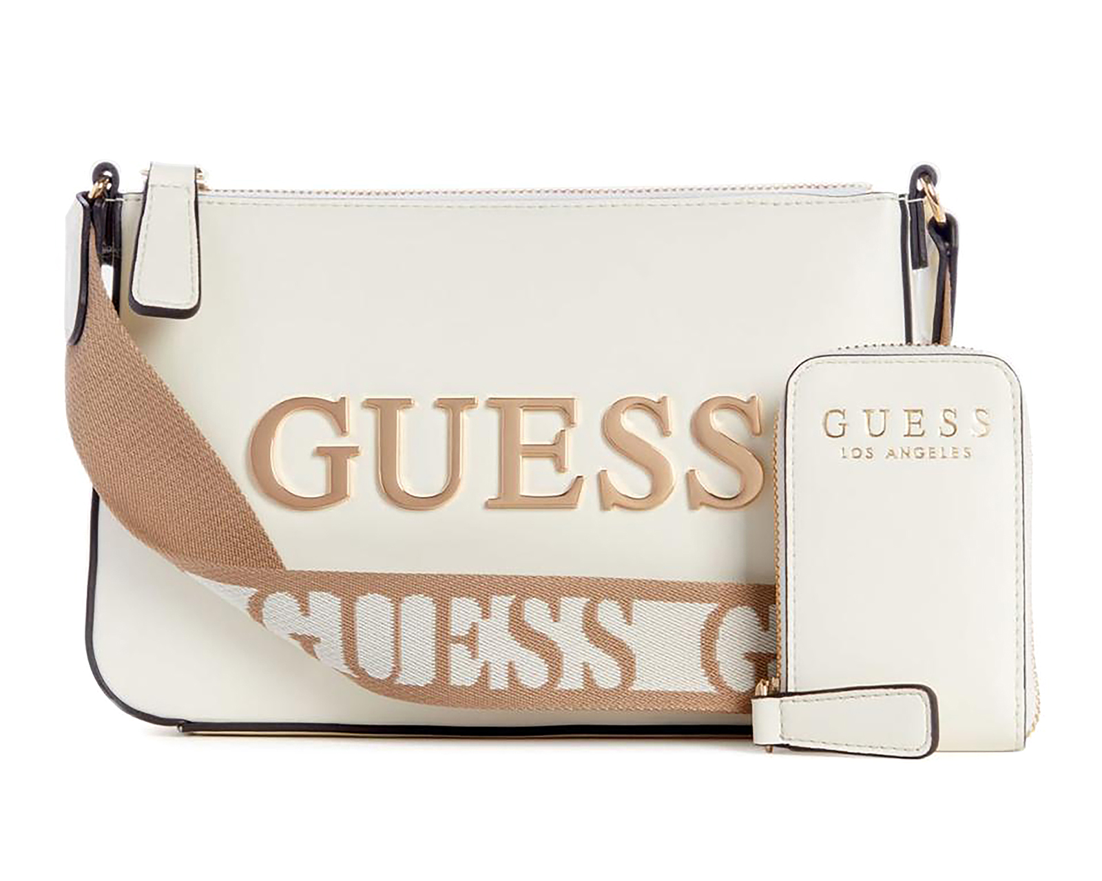 Foto 2 pulgar | Foto 1 | Bolsa Cruzada Guess Caracara Top Zip con Monedero