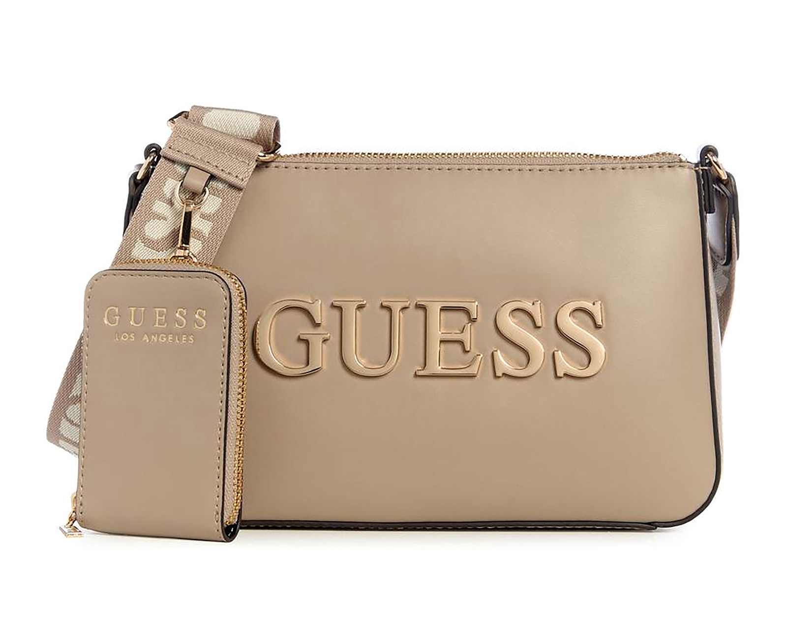 Foto 2 pulgar | Foto 1 | Bolsa Cruzada Guess Caracara Top Zip con Monedero