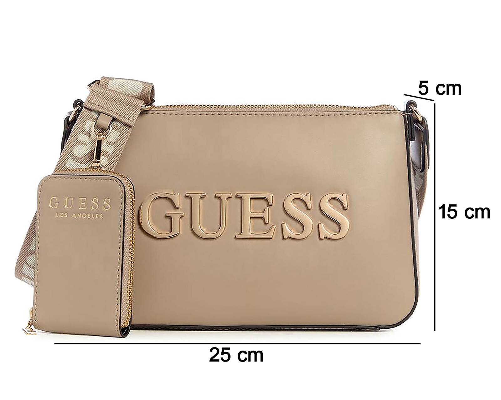 Foto 5 pulgar | Foto 4 | Bolsa Cruzada Guess Caracara Top Zip con Monedero