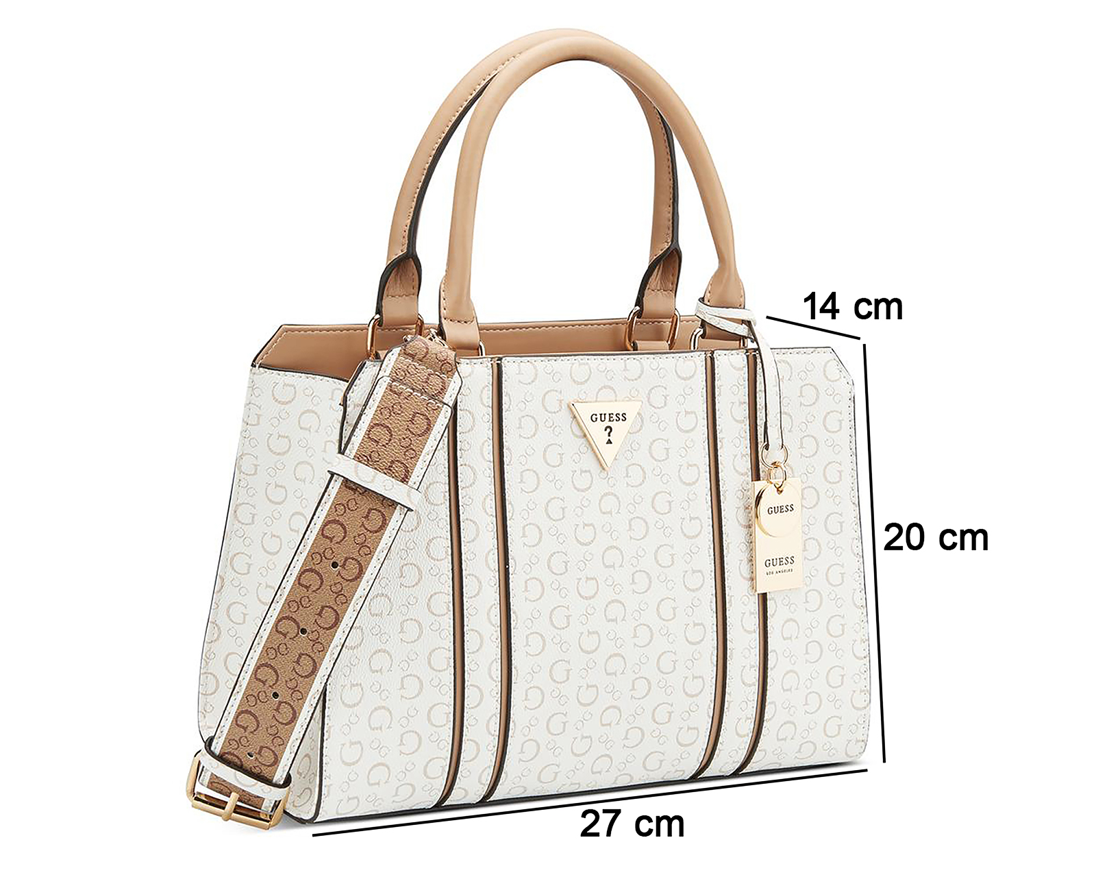 Foto 6 pulgar | Foto 5 | Bolsa de Mano Guess Cassian Blanca
