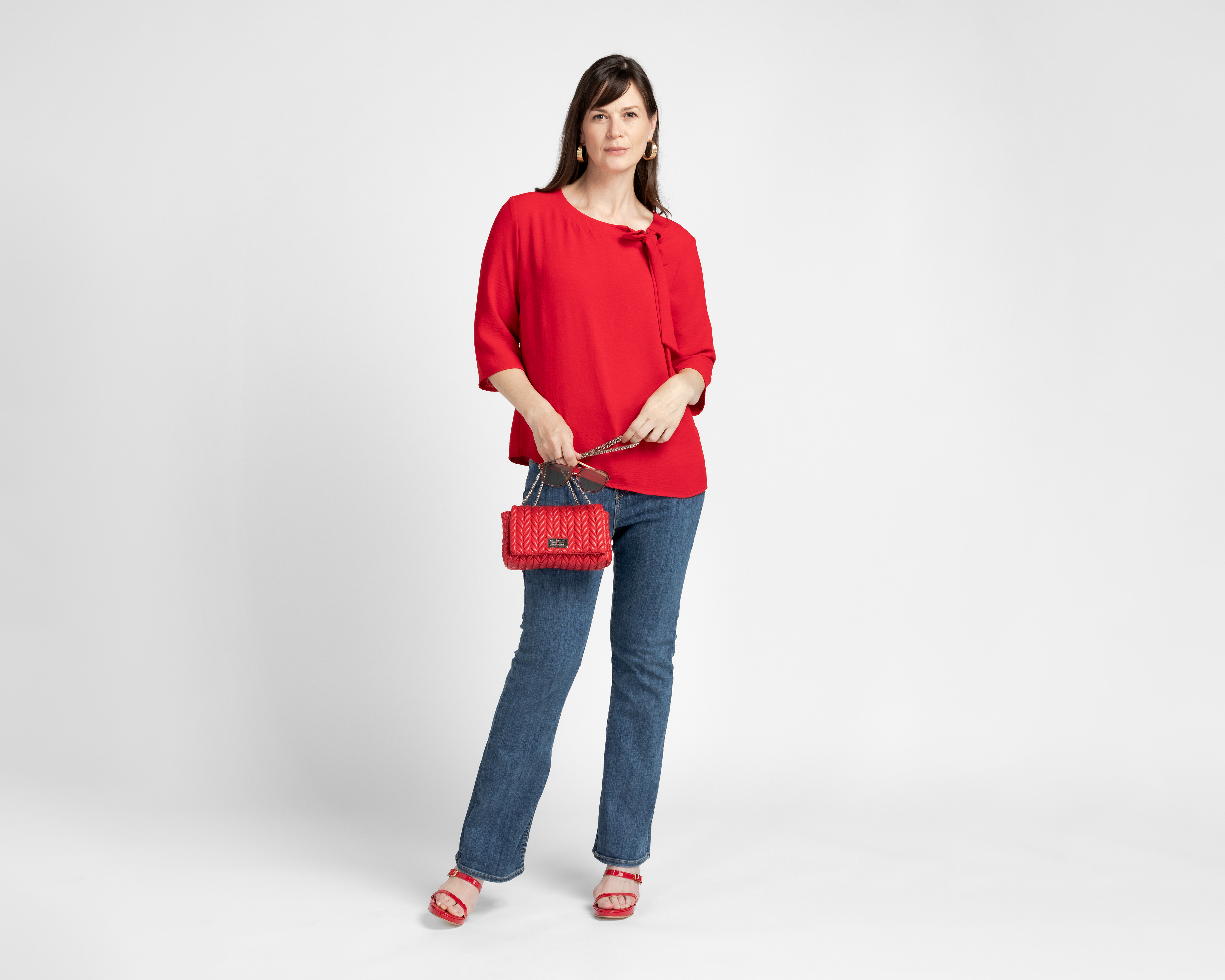 Foto 3 pulgar | Foto 2 | Blusa con Lazo Sahara para Mujer