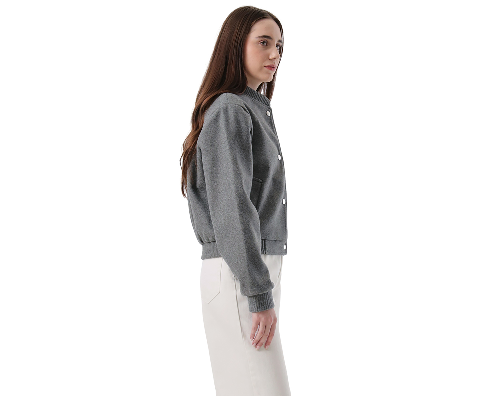 Foto 5 pulgar | Foto 4 | Chamarra Gris Dockers para Mujer