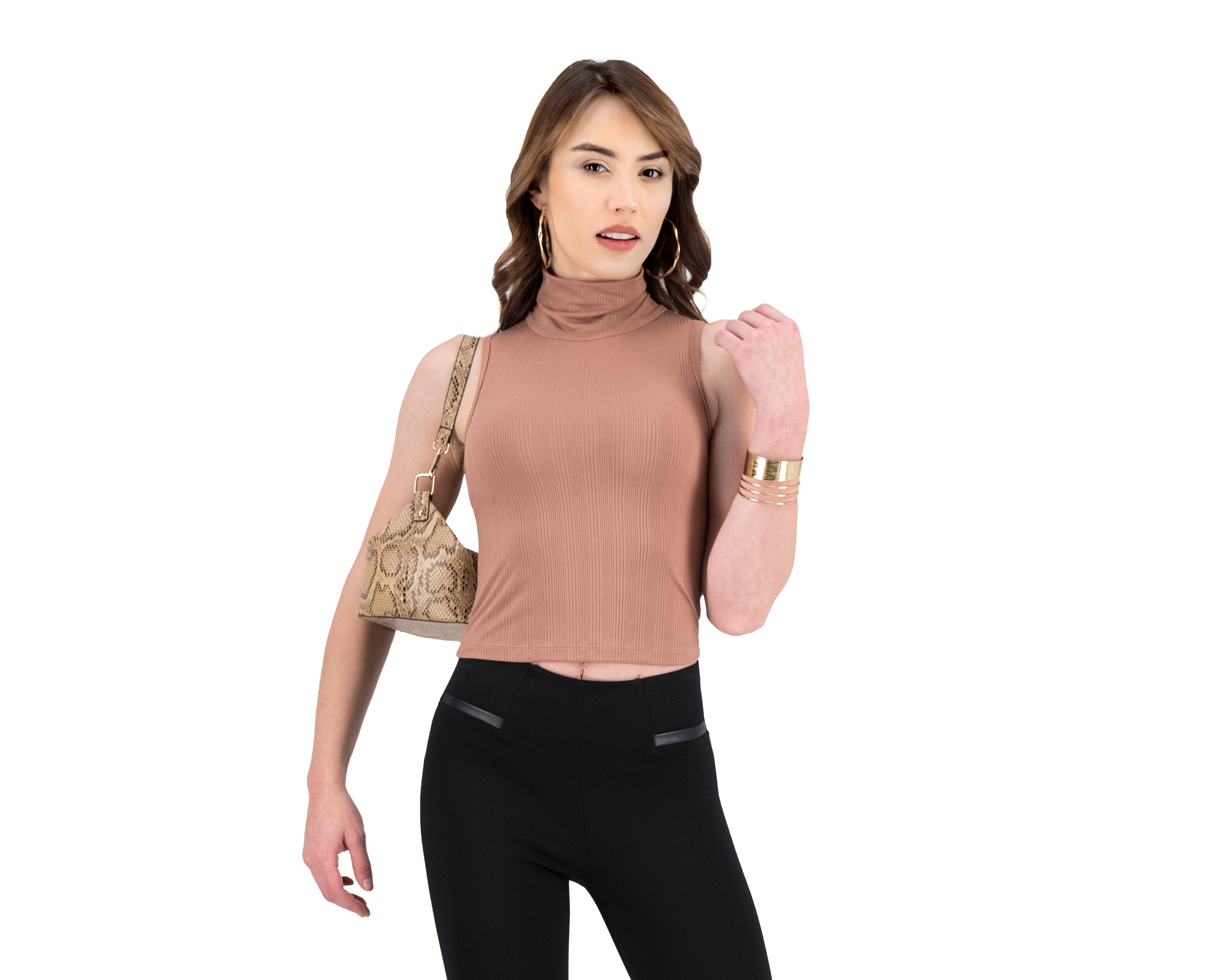 Foto 1 | Foto 1 | Blusa Jennifer Lopez sin Manga con Cuello Alto