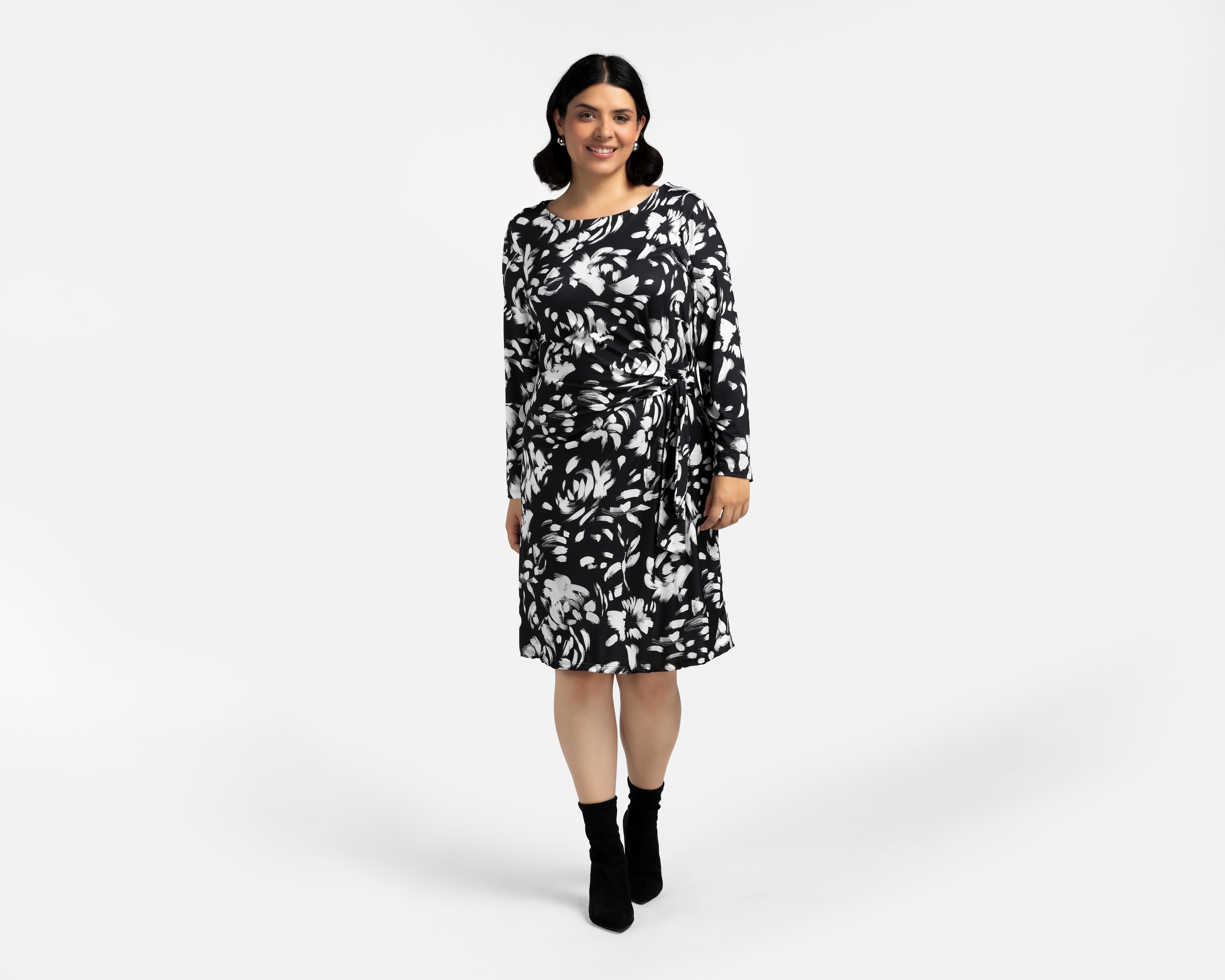 Foto 1 | Foto 1 | Vestido Casual Sahara Manga Larga Estampado Midi para Mujer