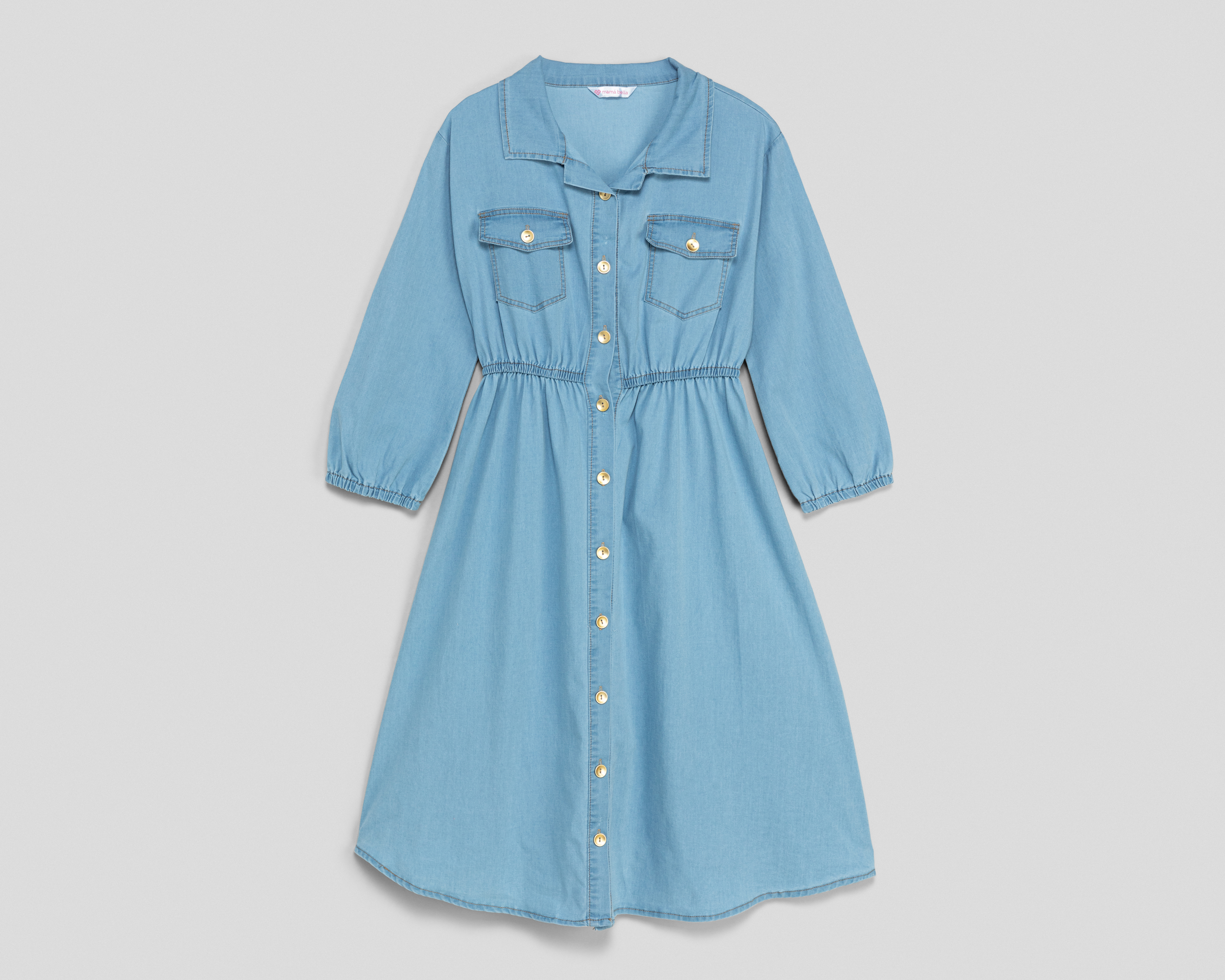 Vestido de Maternidad Manga Larga Mamá Bella