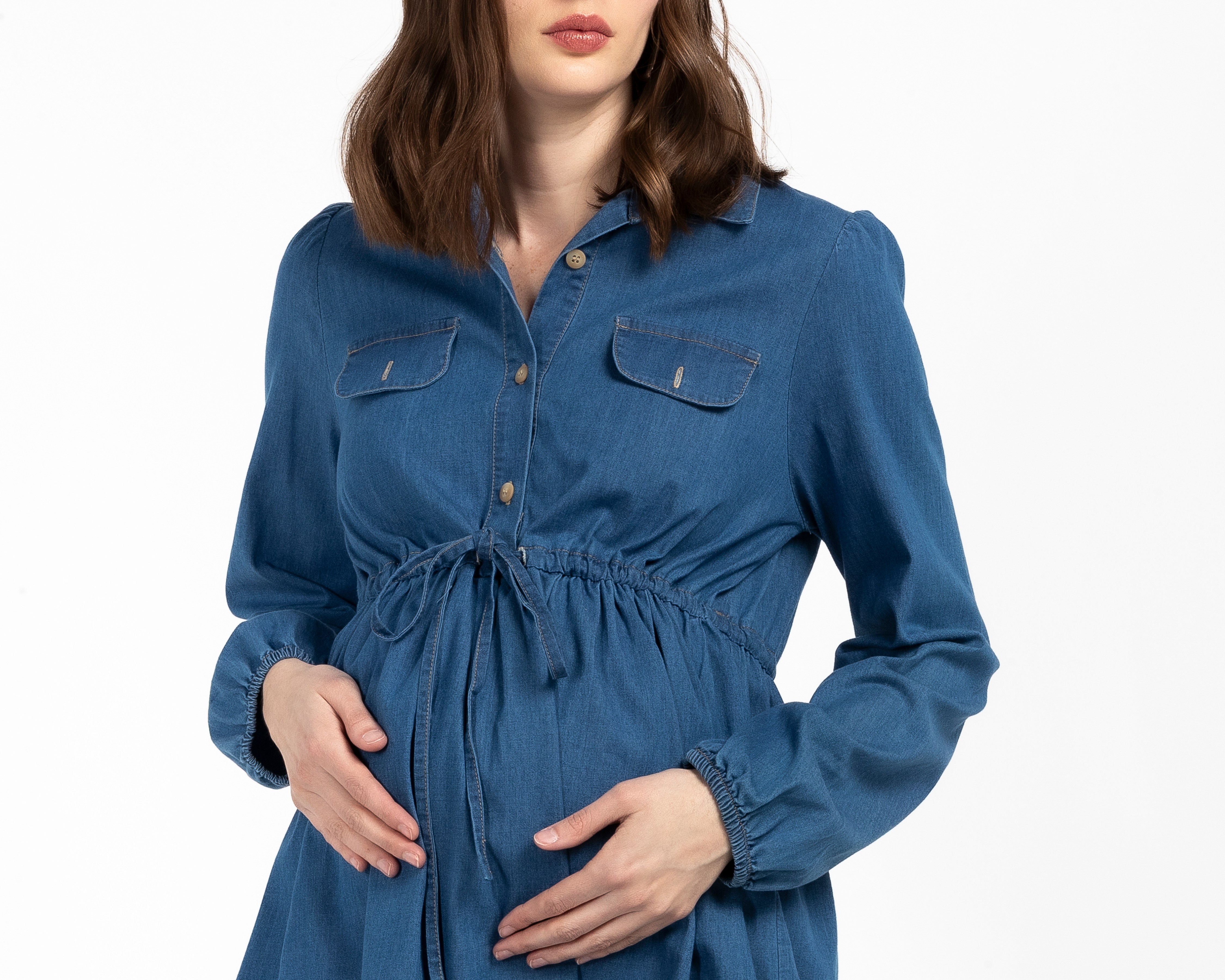 Foto 5 pulgar | Foto 4 | Blusa de Maternidad Azul Mamá Bella