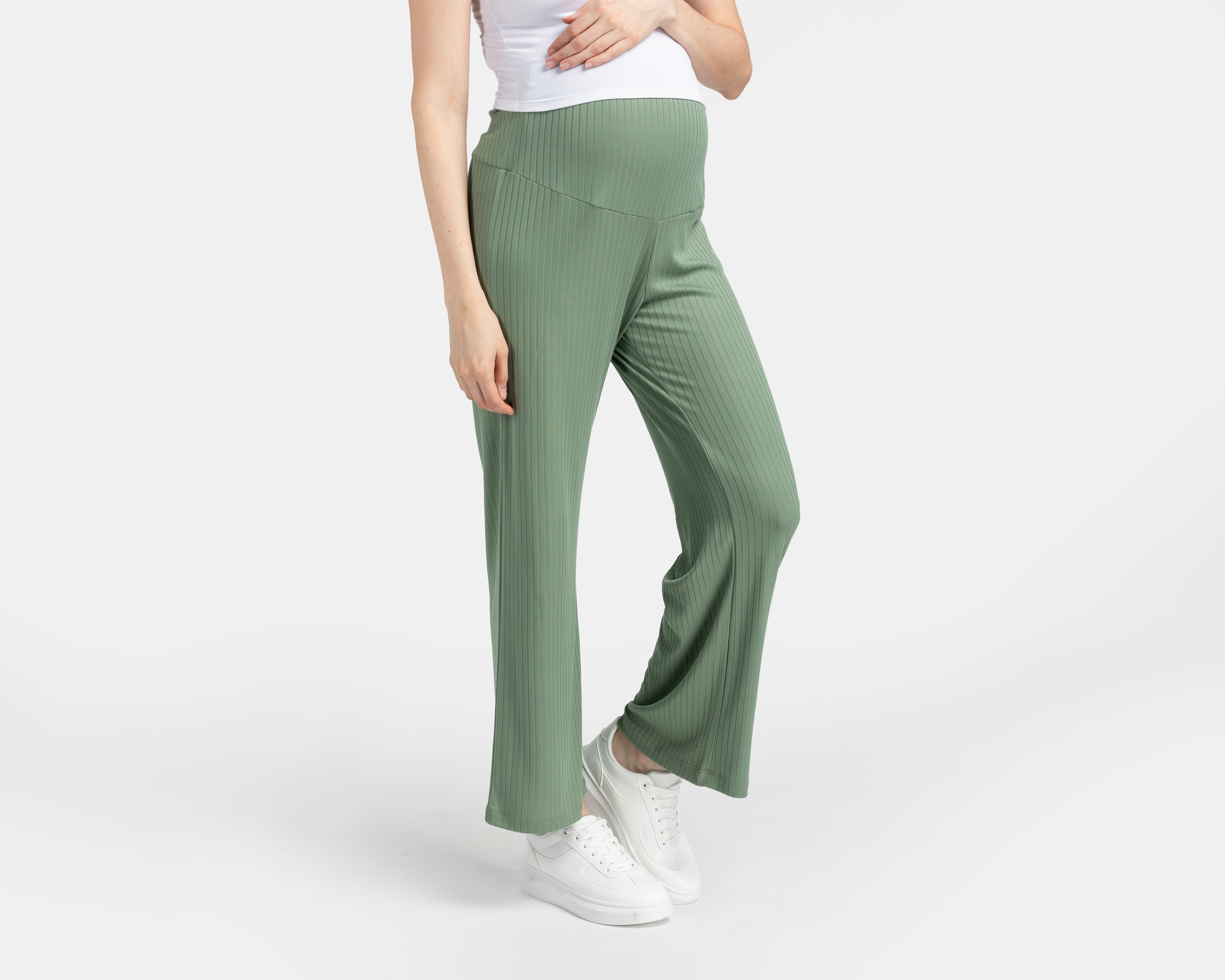 Foto 2 pulgar | Foto 1 | Pantalón de Maternidad con Elástico Mamá Bella 2 Piezas