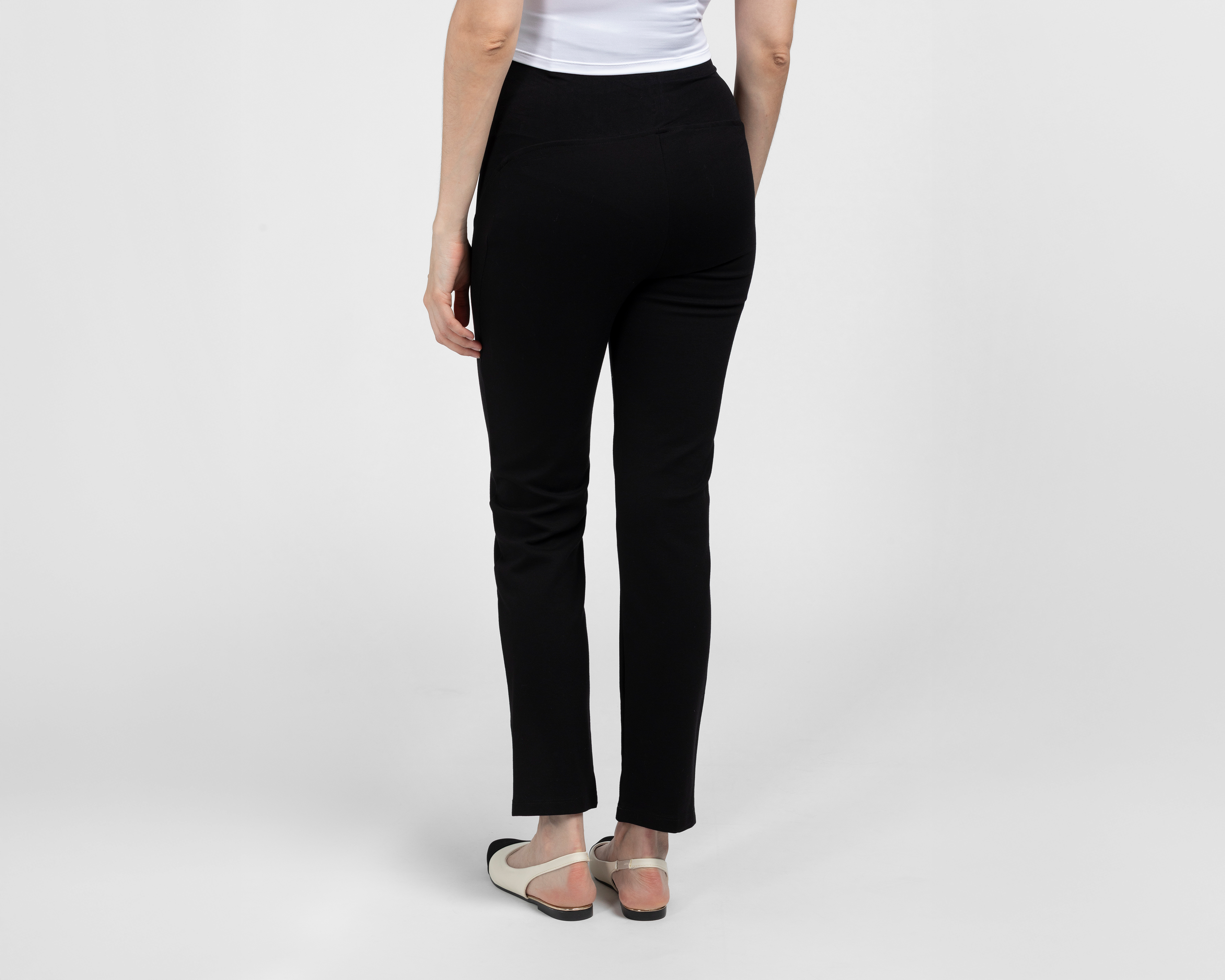 Foto 4 pulgar | Foto 3 | Leggings de Maternidad Negros Mamá Bella