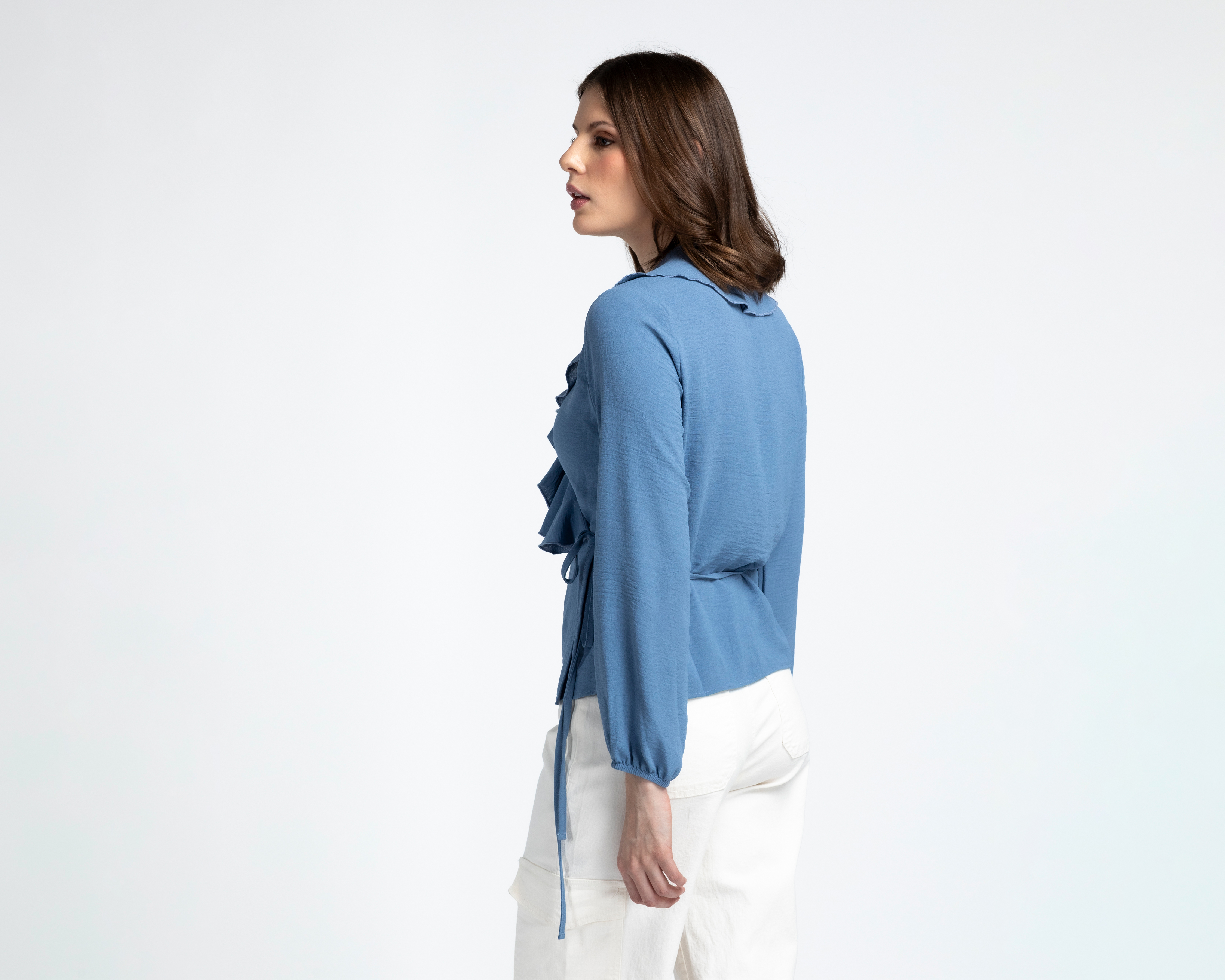 Foto 4 pulgar | Foto 3 | Blusa con Olanes Sahara para Mujer