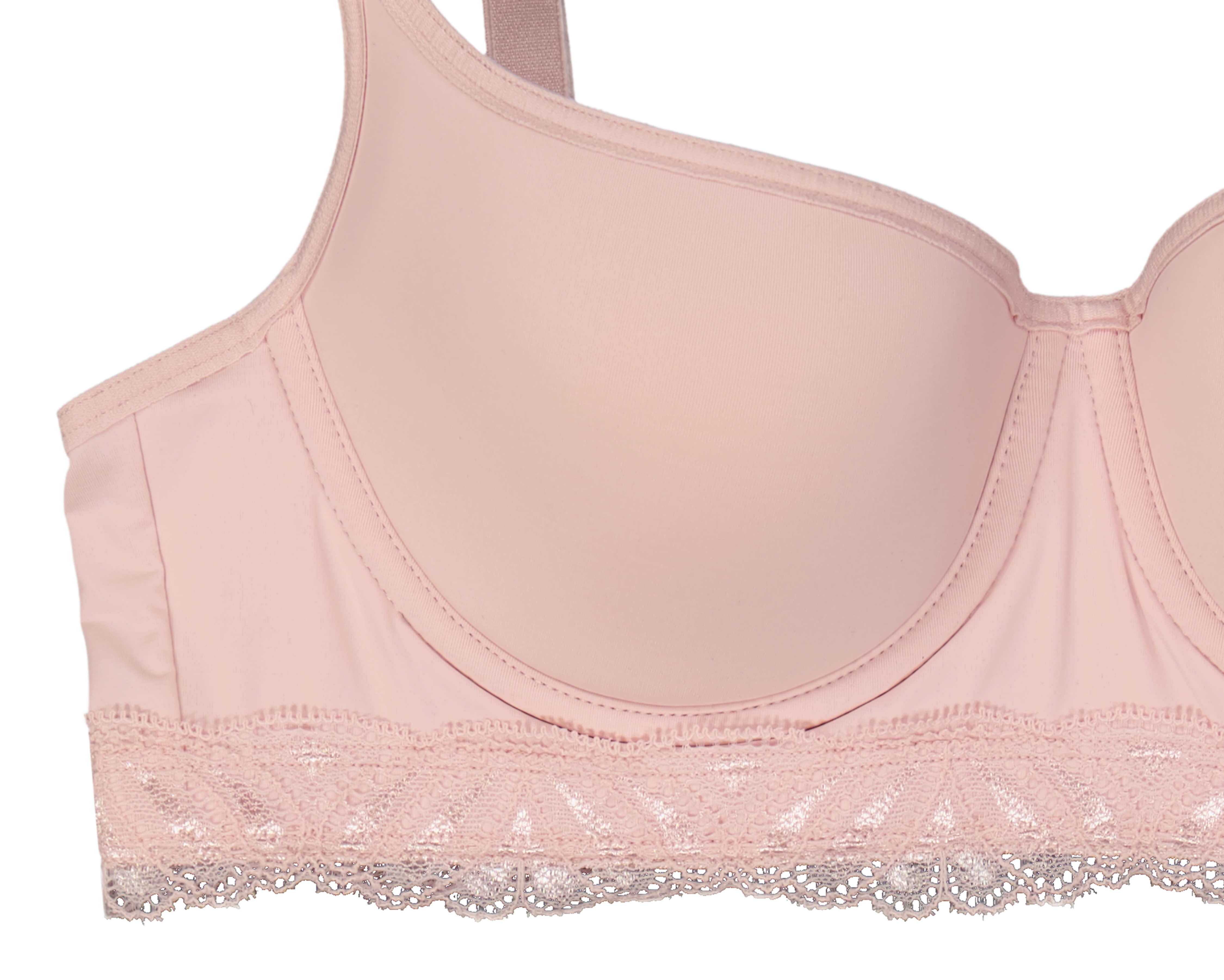 Foto 4 pulgar | Foto 3 | Brasier Media Copa con Encaje Hanes