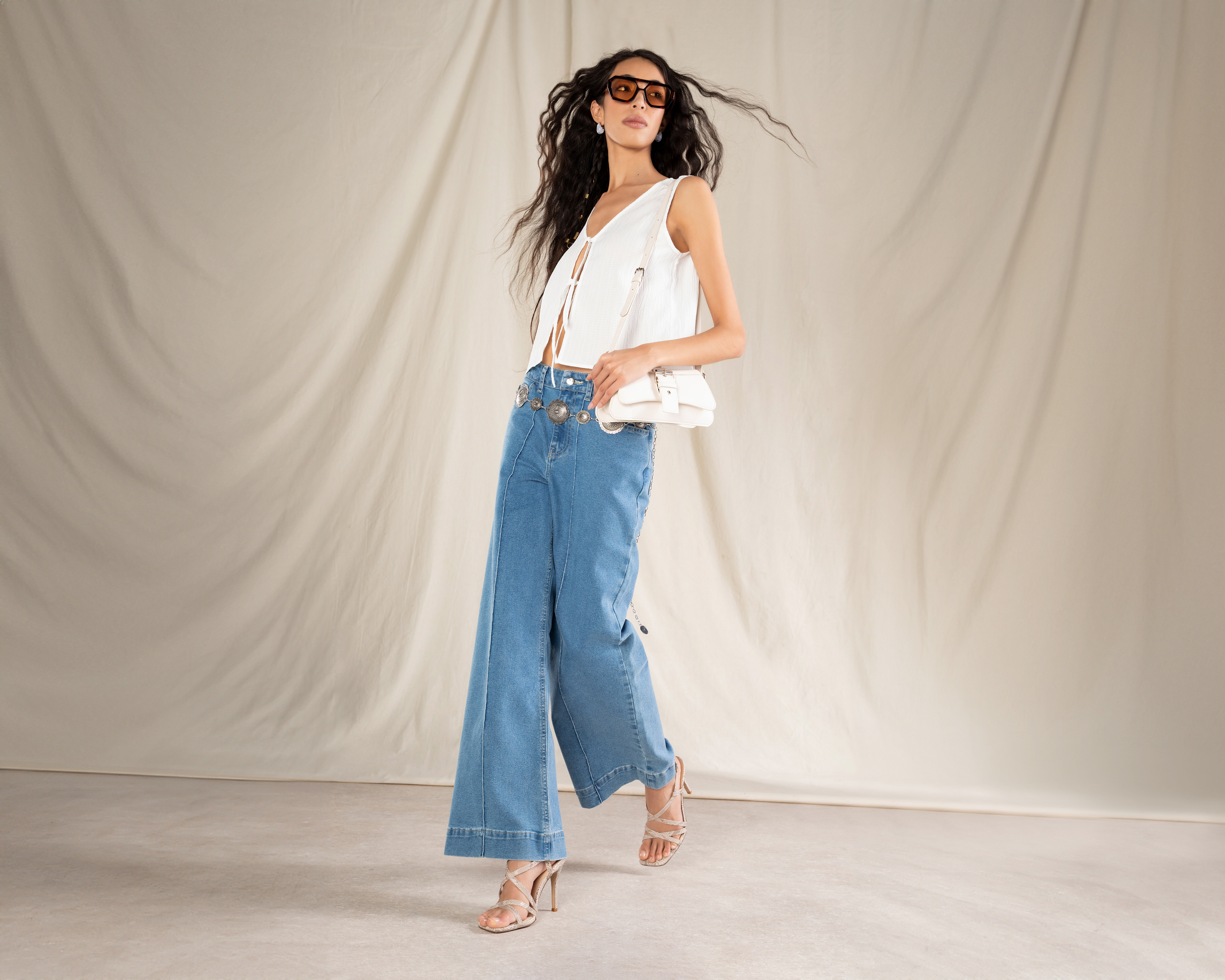 Jeans Wide Leg Strona Juvenil