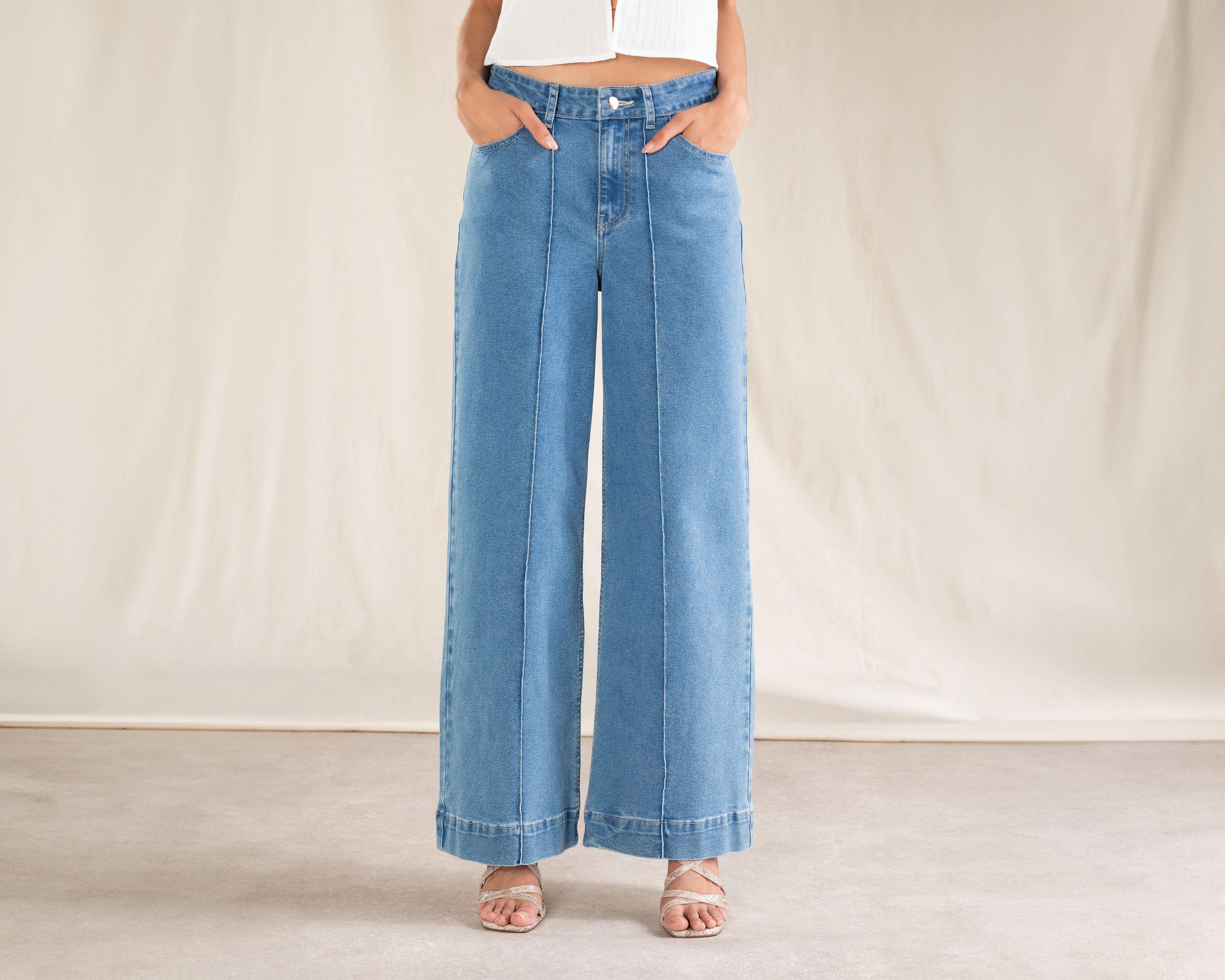 Foto 3 pulgar | Foto 2 | Jeans Wide Leg Strona Juvenil