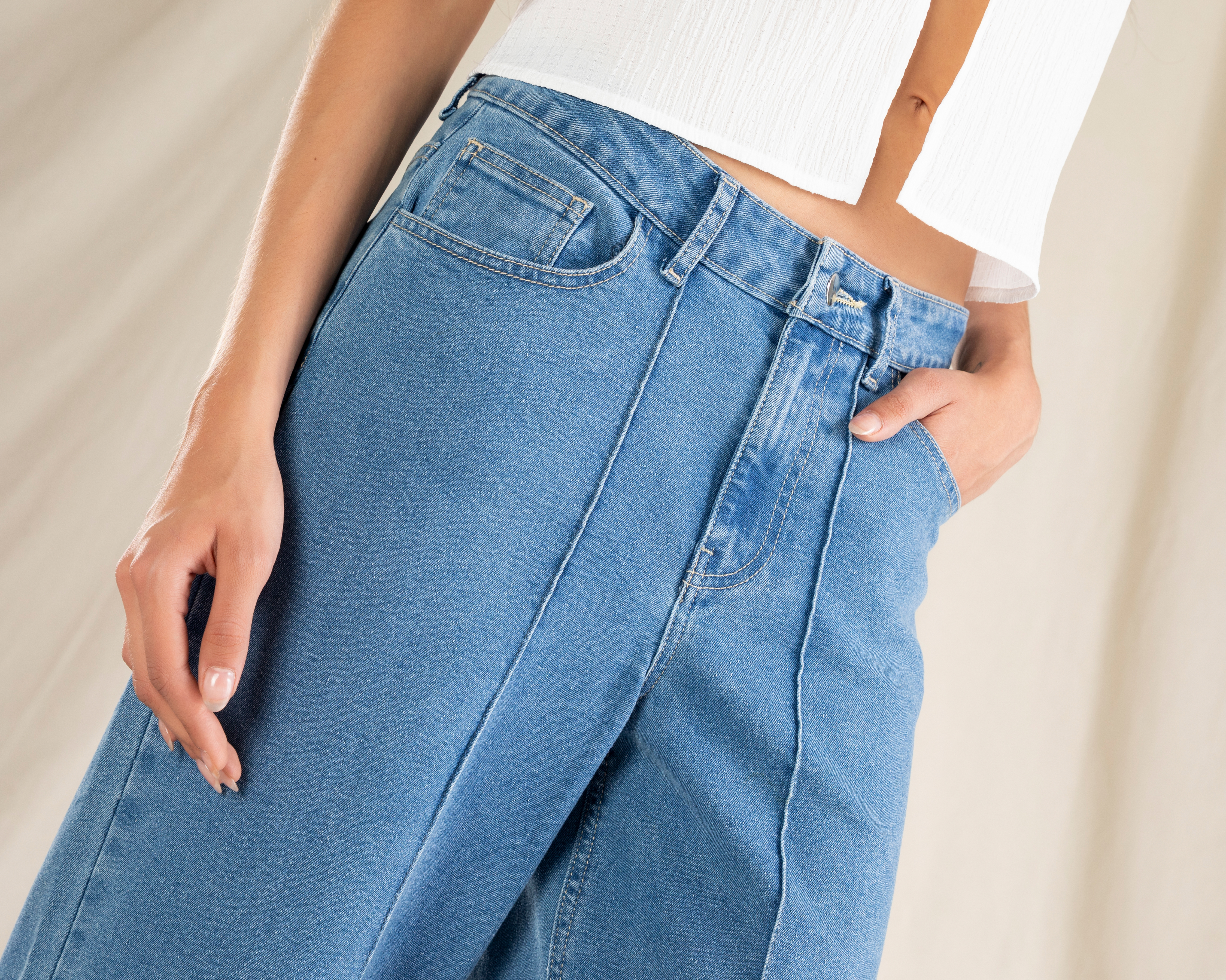 Foto 6 pulgar | Foto 5 | Jeans Wide Leg Strona Juvenil