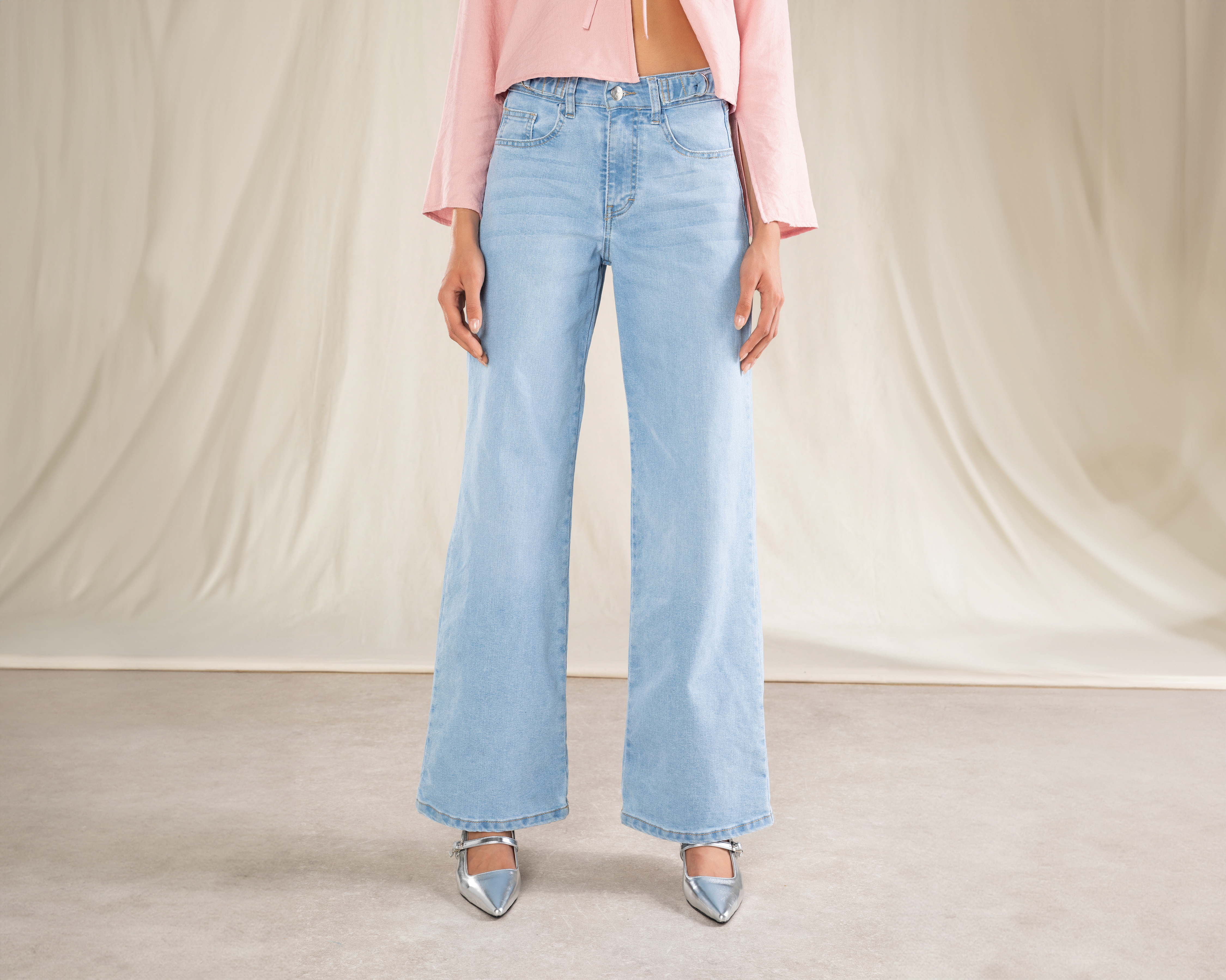 Foto 3 pulgar | Foto 2 | Jeans Wide Leg Strona para Mujer