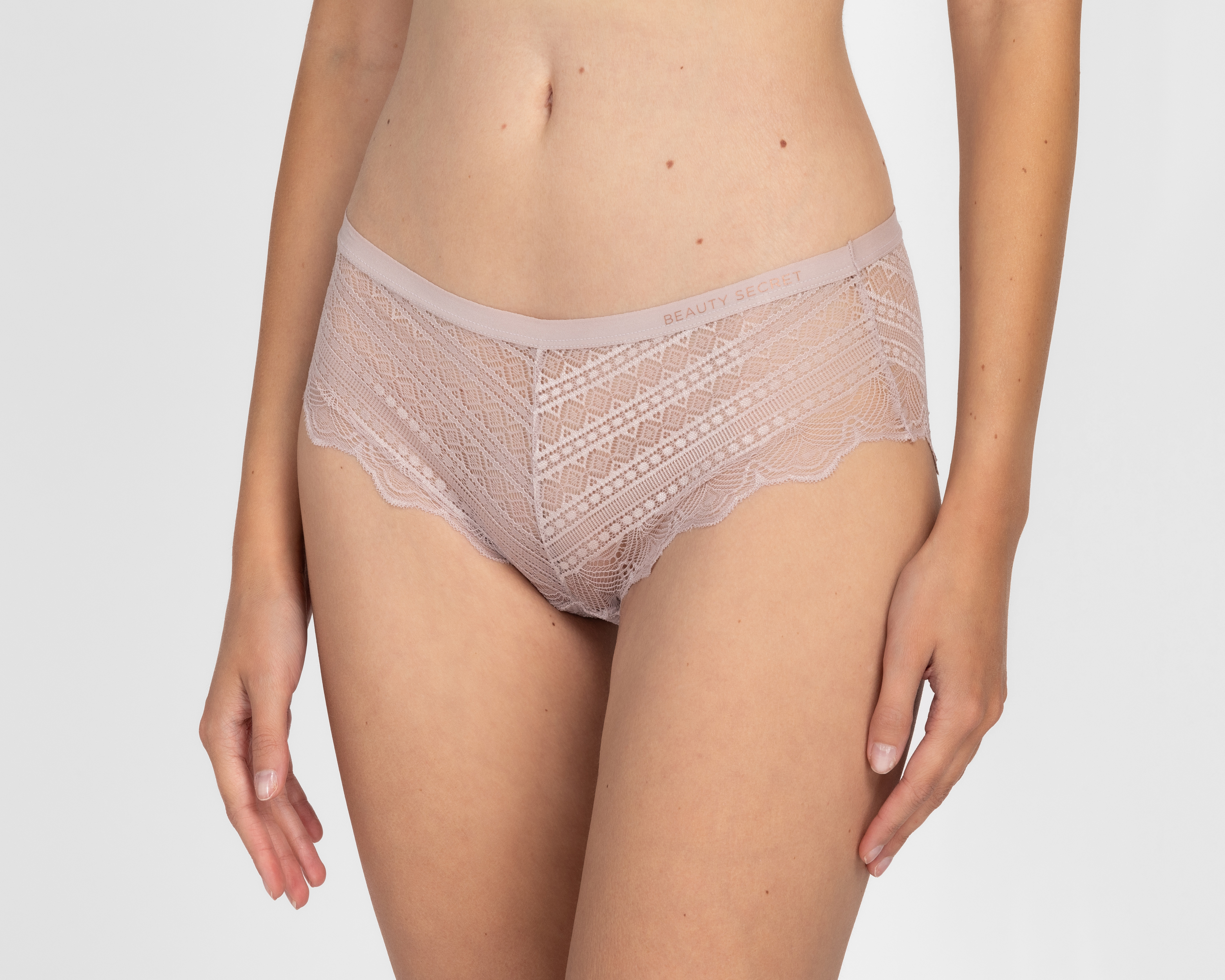 Foto 2 | Foto 2 | Bóxer con Encaje Beauty Secret para Mujer 3 Piezas