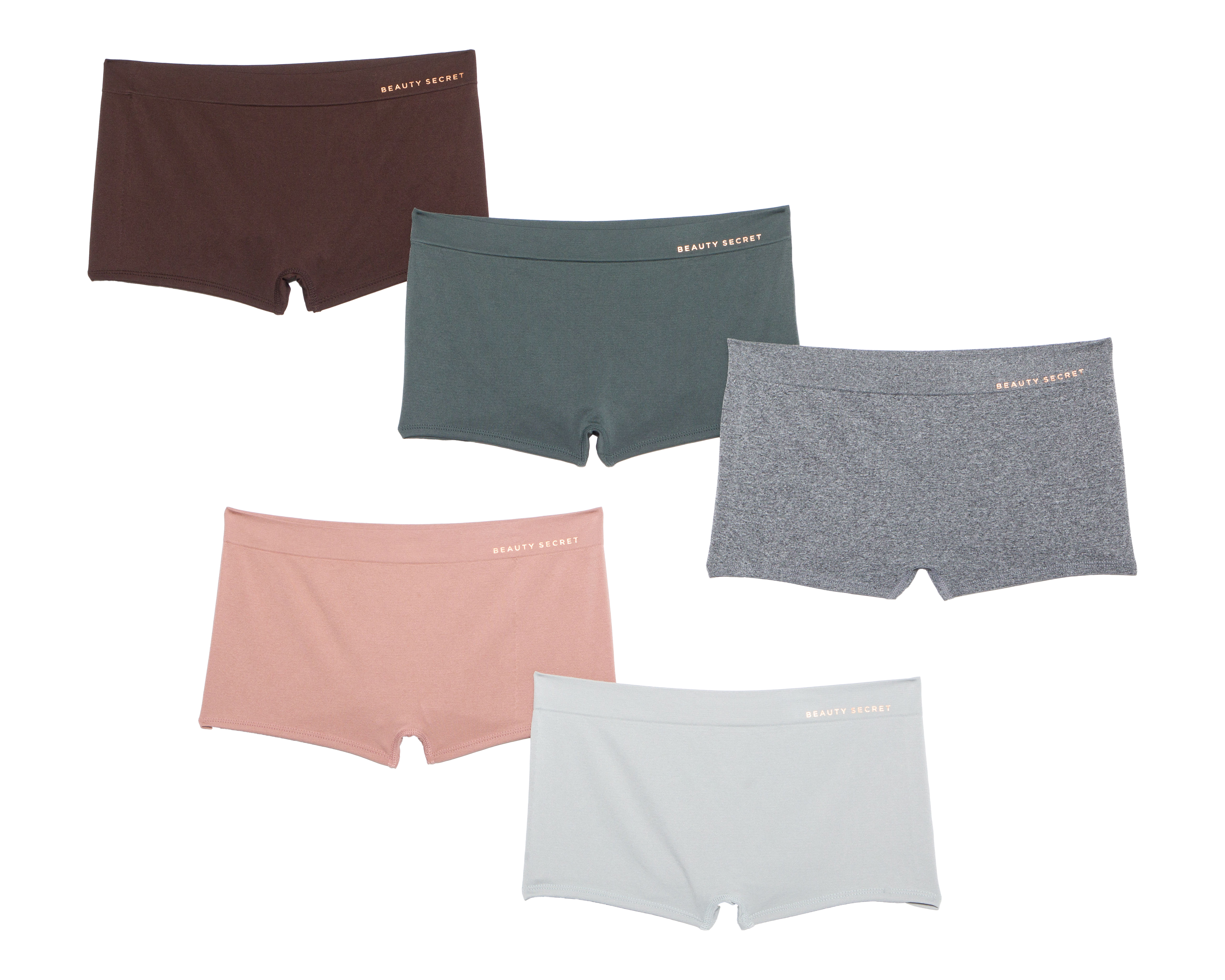 Bóxer Seamless Beauty Secret para Mujer 5 Piezas