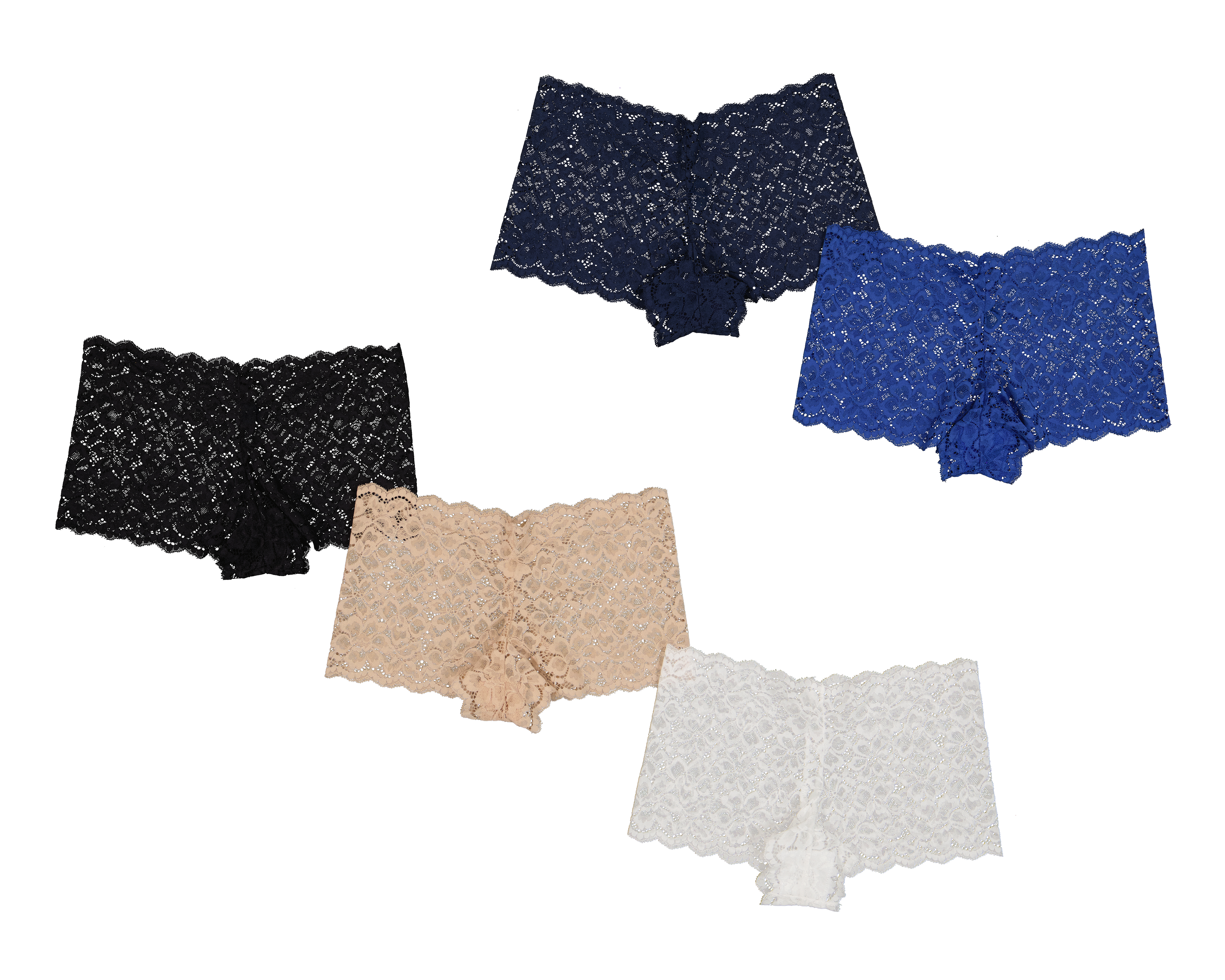 Bóxer con Encaje Beauty Secret para Mujer 5 Piezas