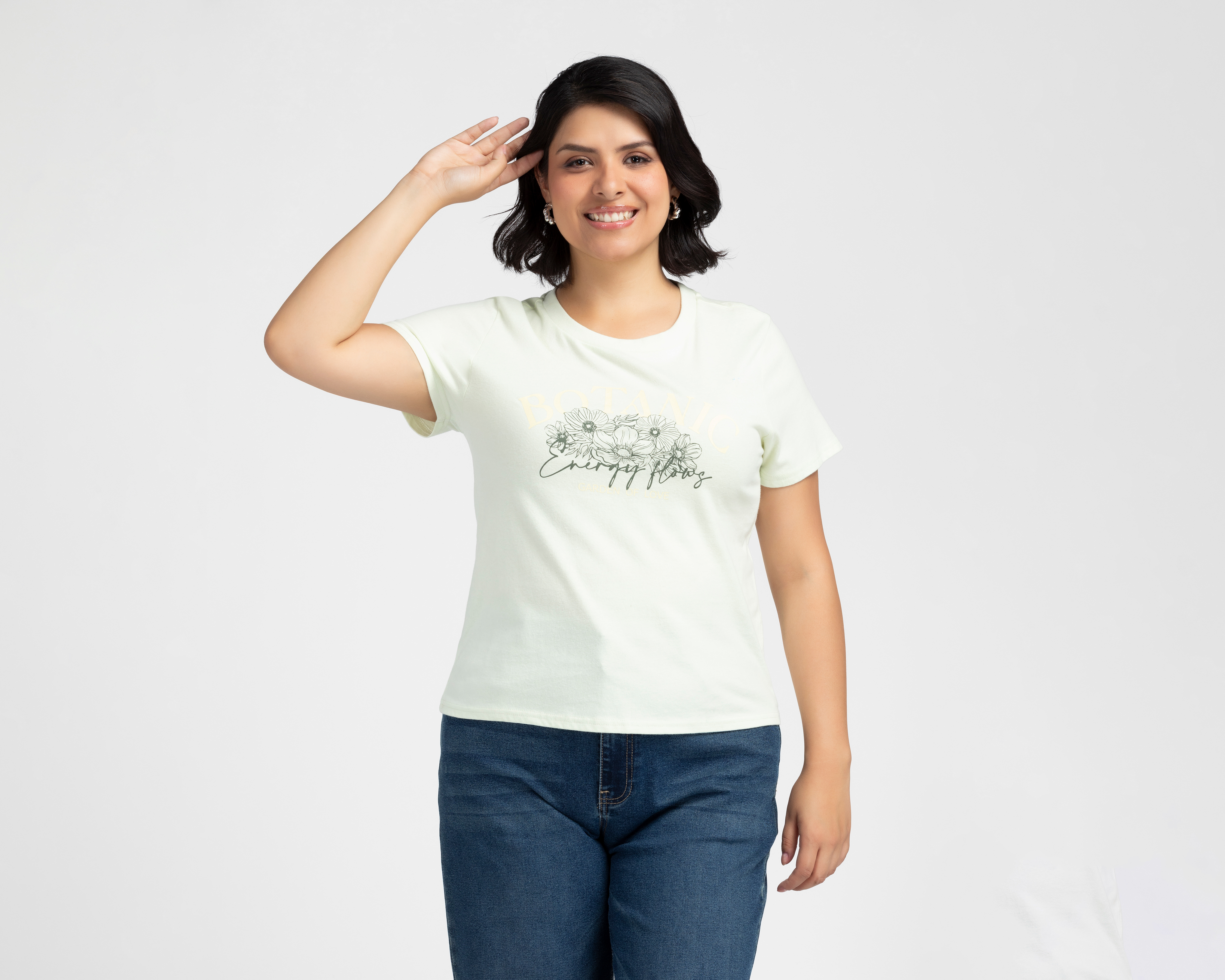 Foto 2 pulgar | Foto 1 | Playera Manga Corta Refill para Mujer