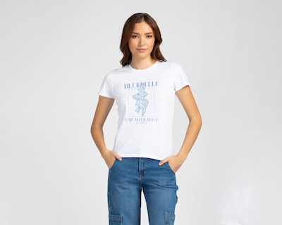 Foto 1 | Foto 1 | Playera Blanca Refill para Mujer