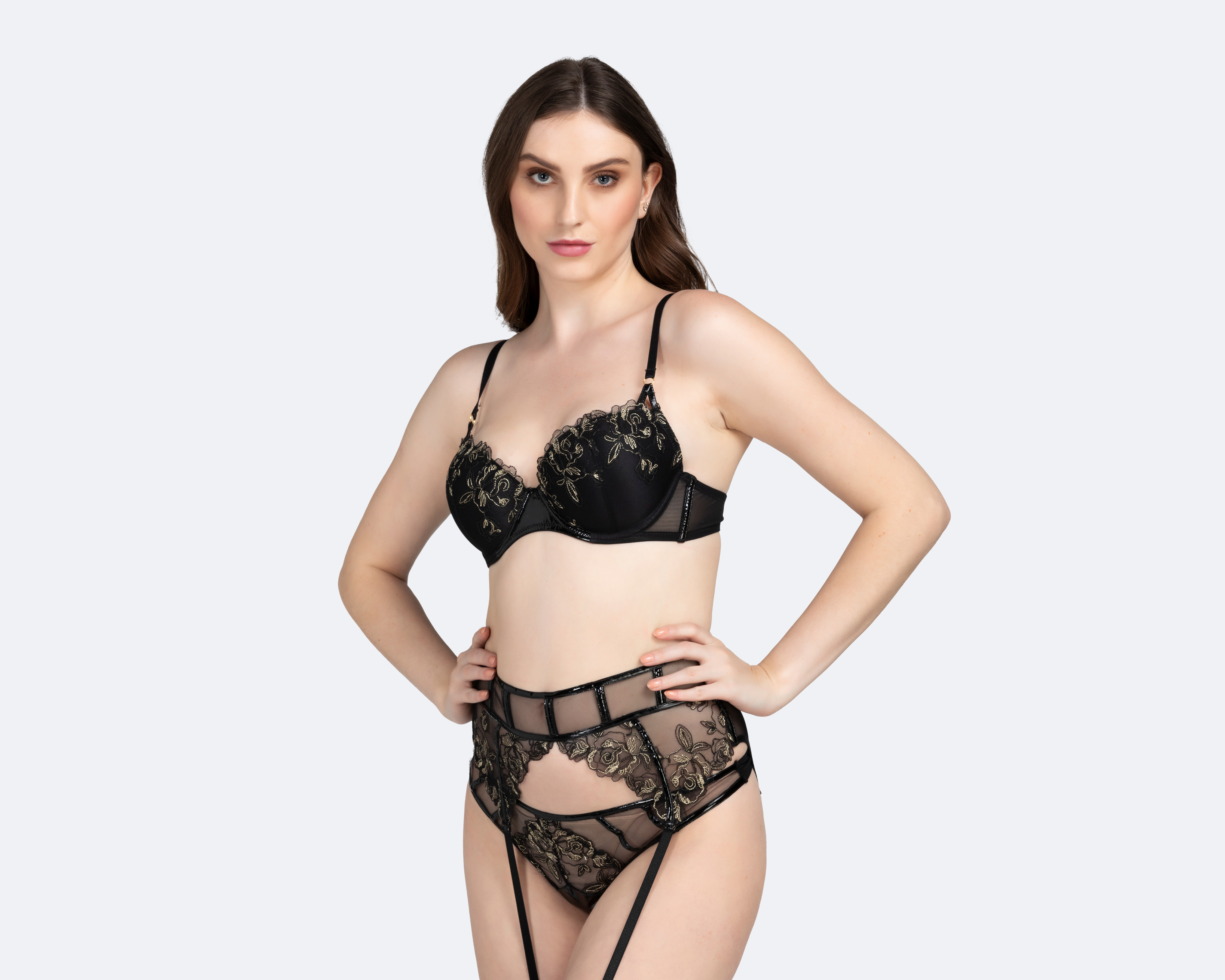 Coordinado con Liguero Jennifer Lopez Copa Completa 3 Piezas