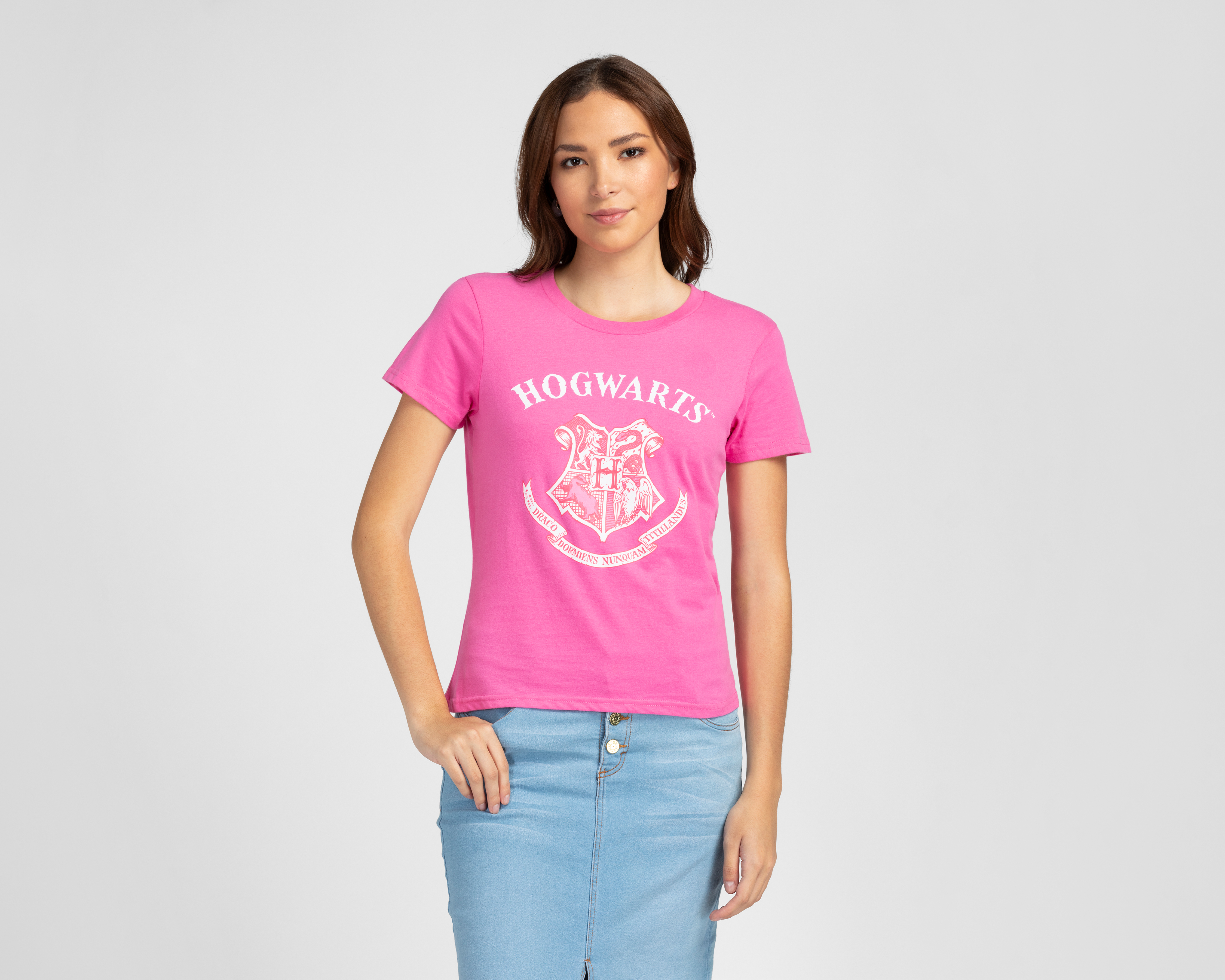 Foto 2 pulgar | Foto 1 | Playera Cuello Redondo Harry Potter para Mujer