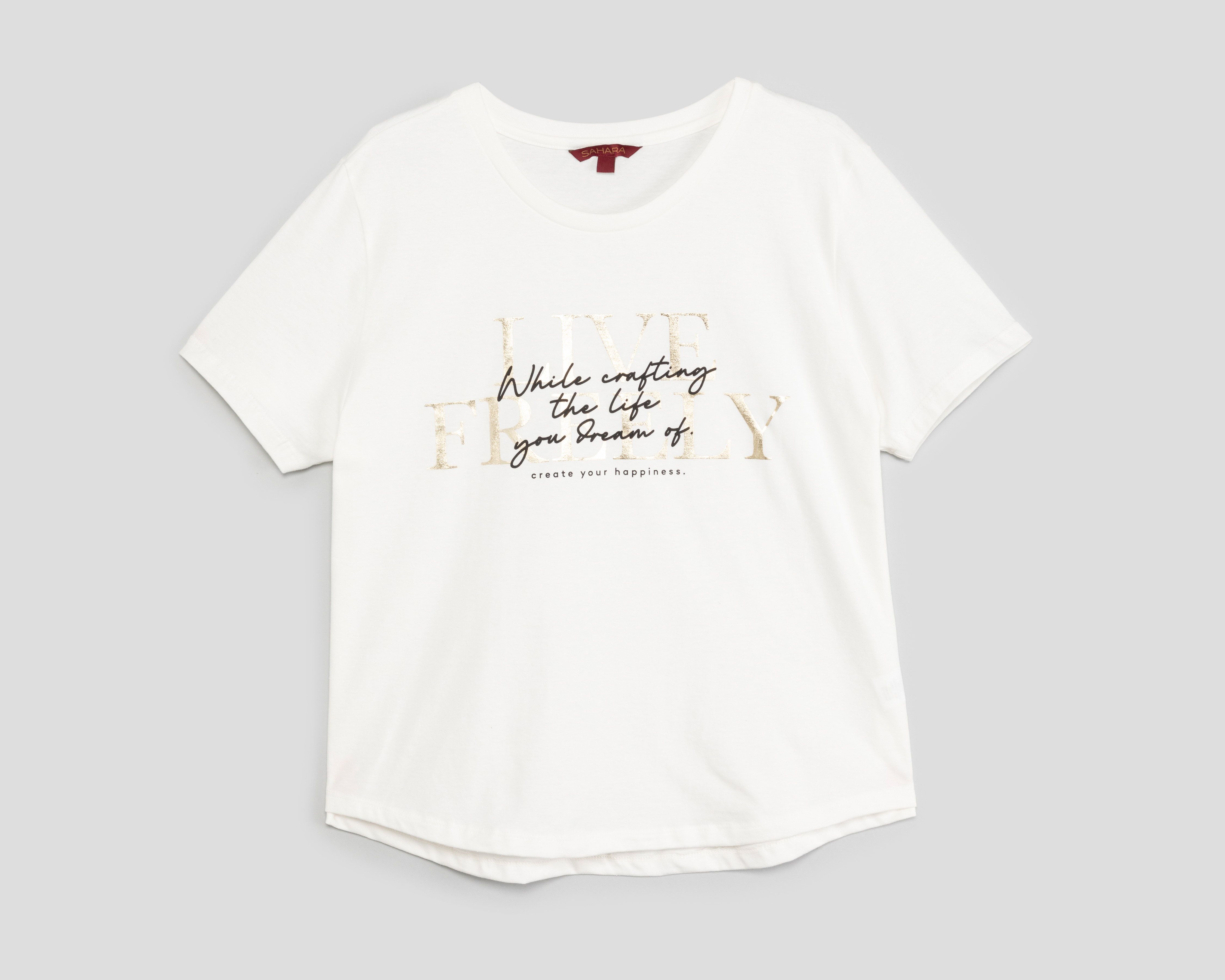 Foto 2 pulgar | Foto 1 | Playera Sahara Blanca para Mujer