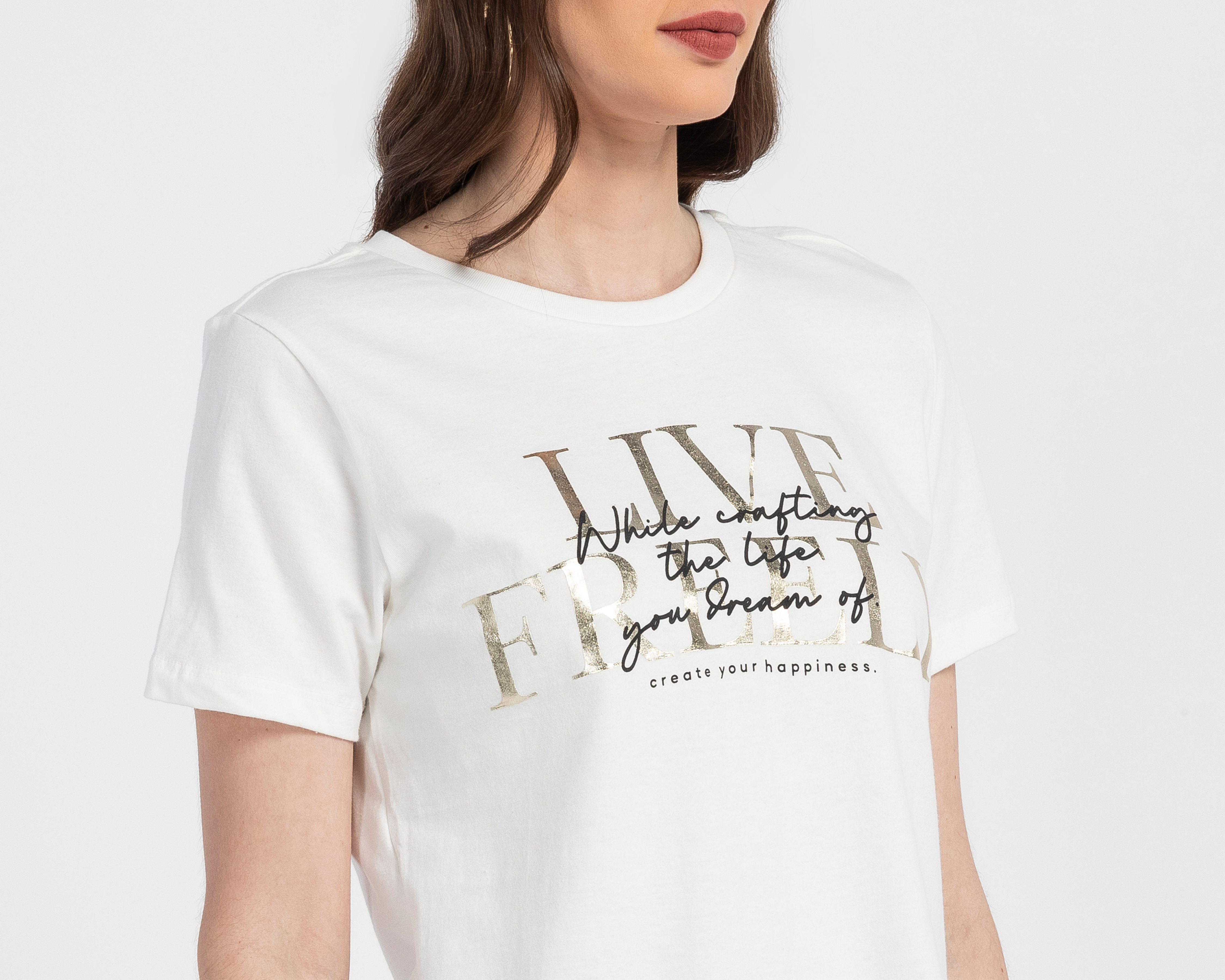 Foto 5 pulgar | Foto 4 | Playera Sahara Blanca para Mujer